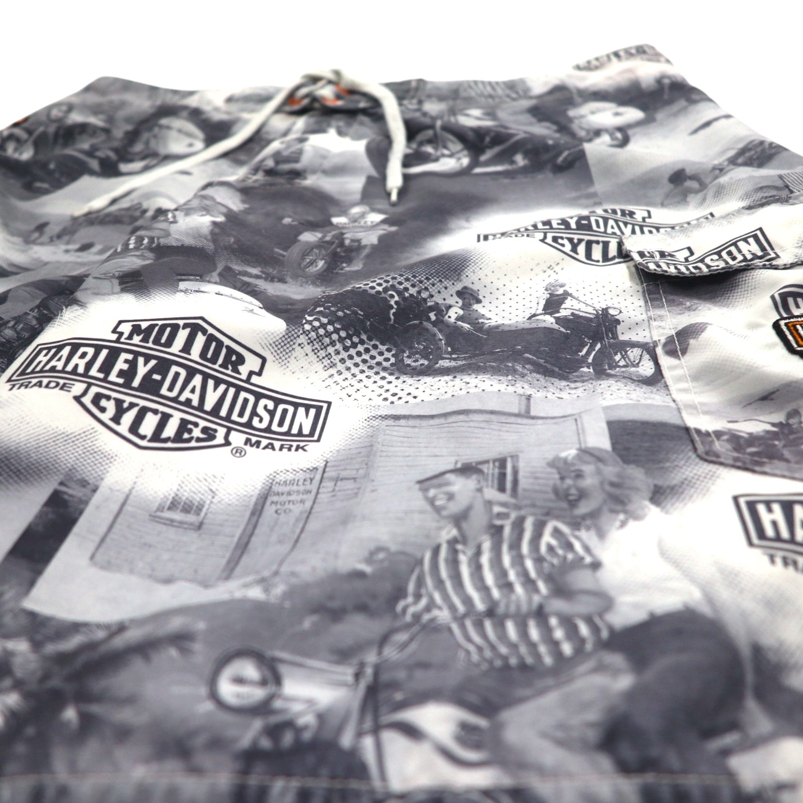 HARLEY DAVIDSON Pantaloncini da bagno anfibi a stampa integrale XL Grigio Nylon