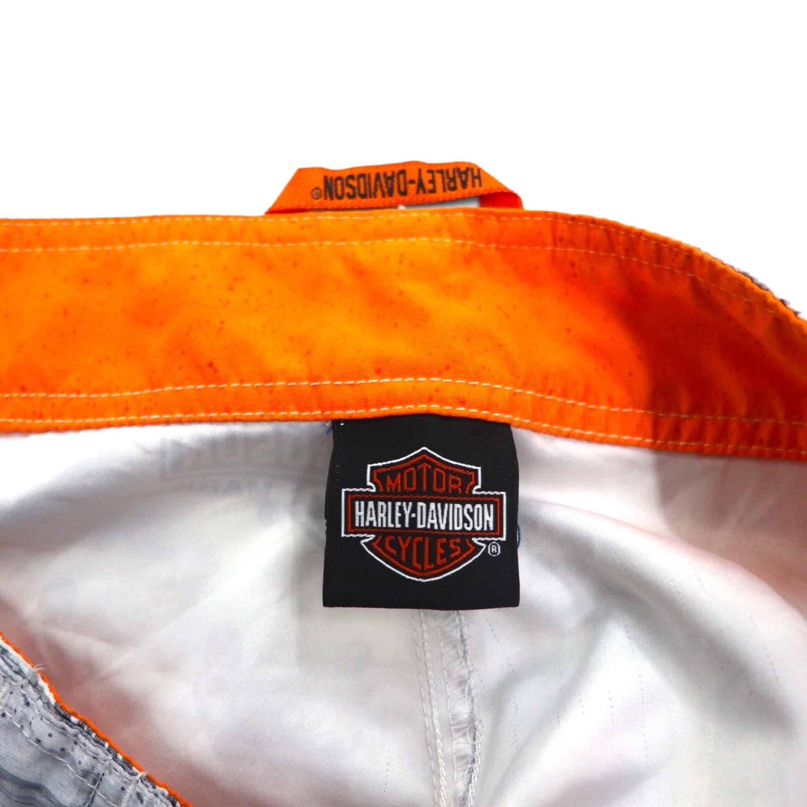 HARLEY DAVIDSON Pantaloncini da bagno anfibi a stampa integrale XL Grigio Nylon