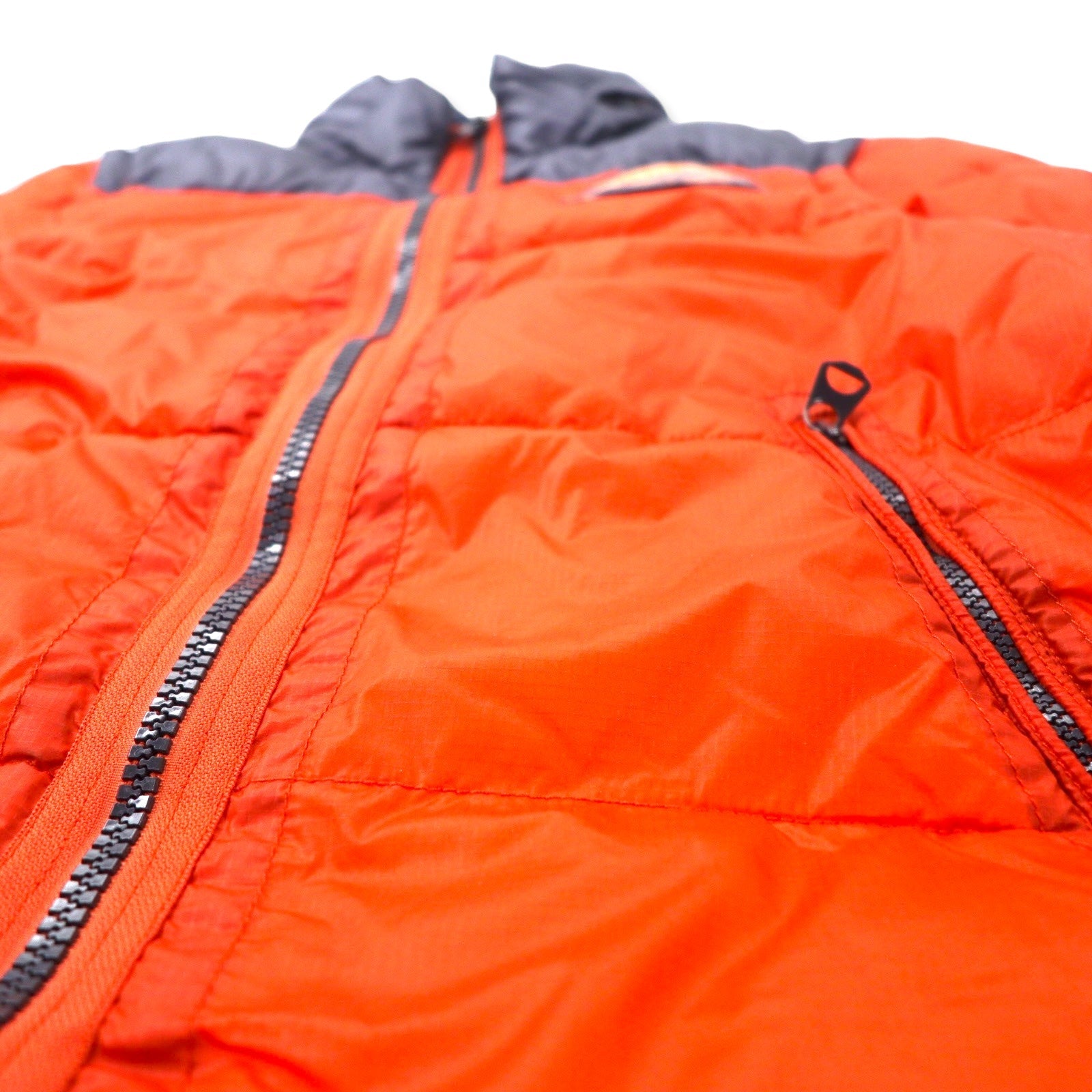 ARMANI JEANS piumino 2 vie gilet piumino 46 arancione poliestere maniche staccabili stampa logo sul retro