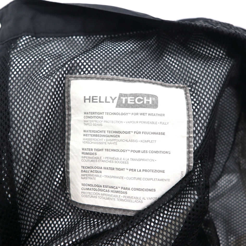 HELLY HANSEN アウトドア レインパンツ カーゴパンツ L ブラック 防水 裾ジップ スリット HELLY TECH WATERPLOOF NB 58482