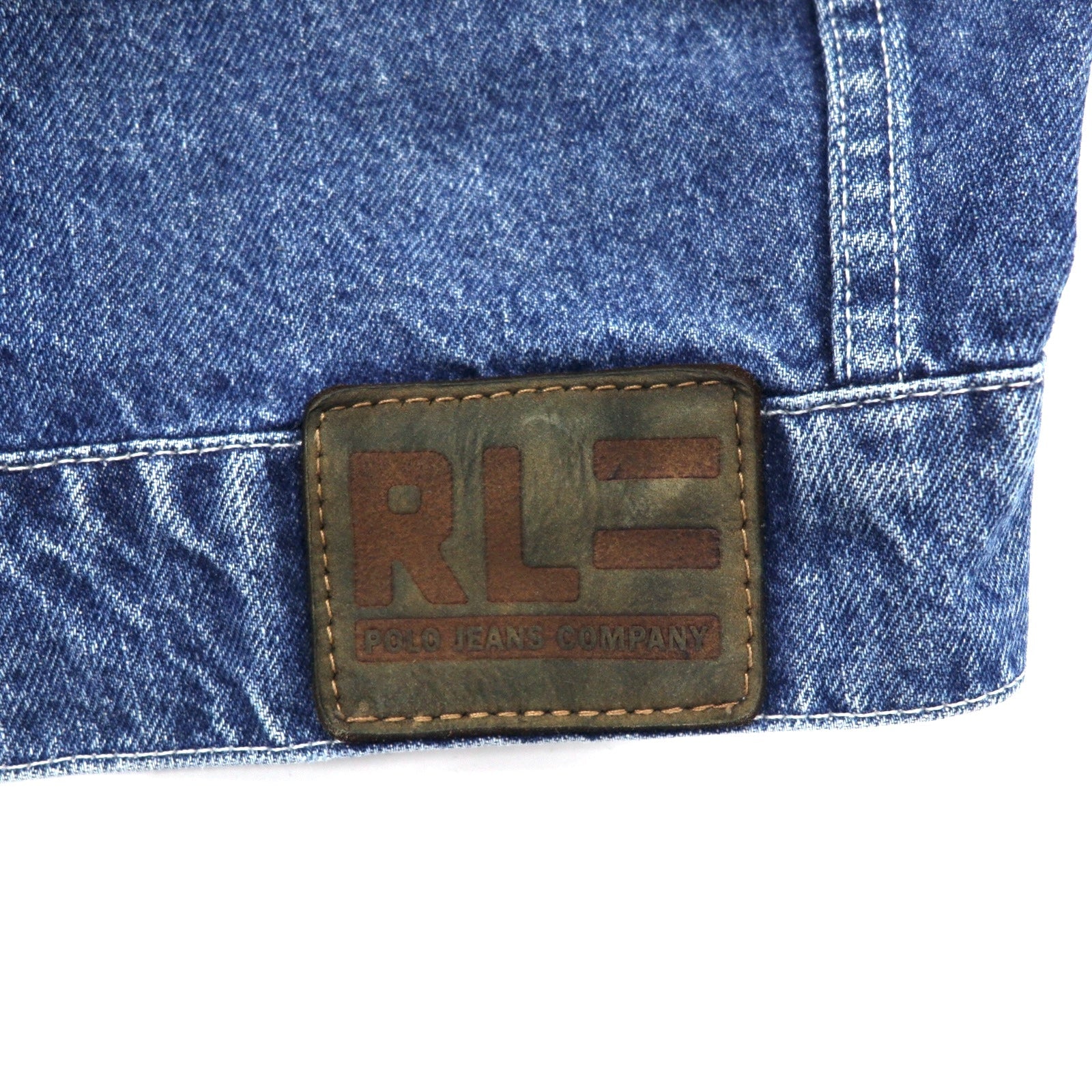 POLO JEANS COMPANY RALPH LAUREN anni '90 Giacca di jeans S blu cotone made in Messico