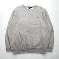 Polo Ralph Lauren Anni '90 Felpa girocollo XL Grigia Cotone Ricamo piccolo pony