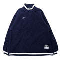 Reebok Anni '90 Giacca in pile teddy con mezza zip S Blu Navy Poliestere Ricamo logo vettoriale Taglia grande