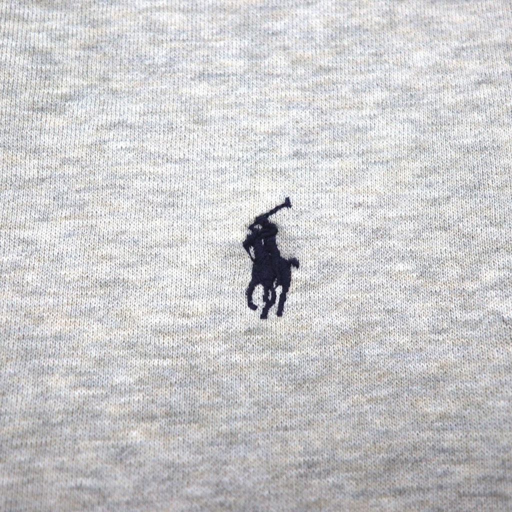Polo Ralph Lauren Anni '90 Felpa girocollo XL Grigia Cotone Ricamo piccolo pony