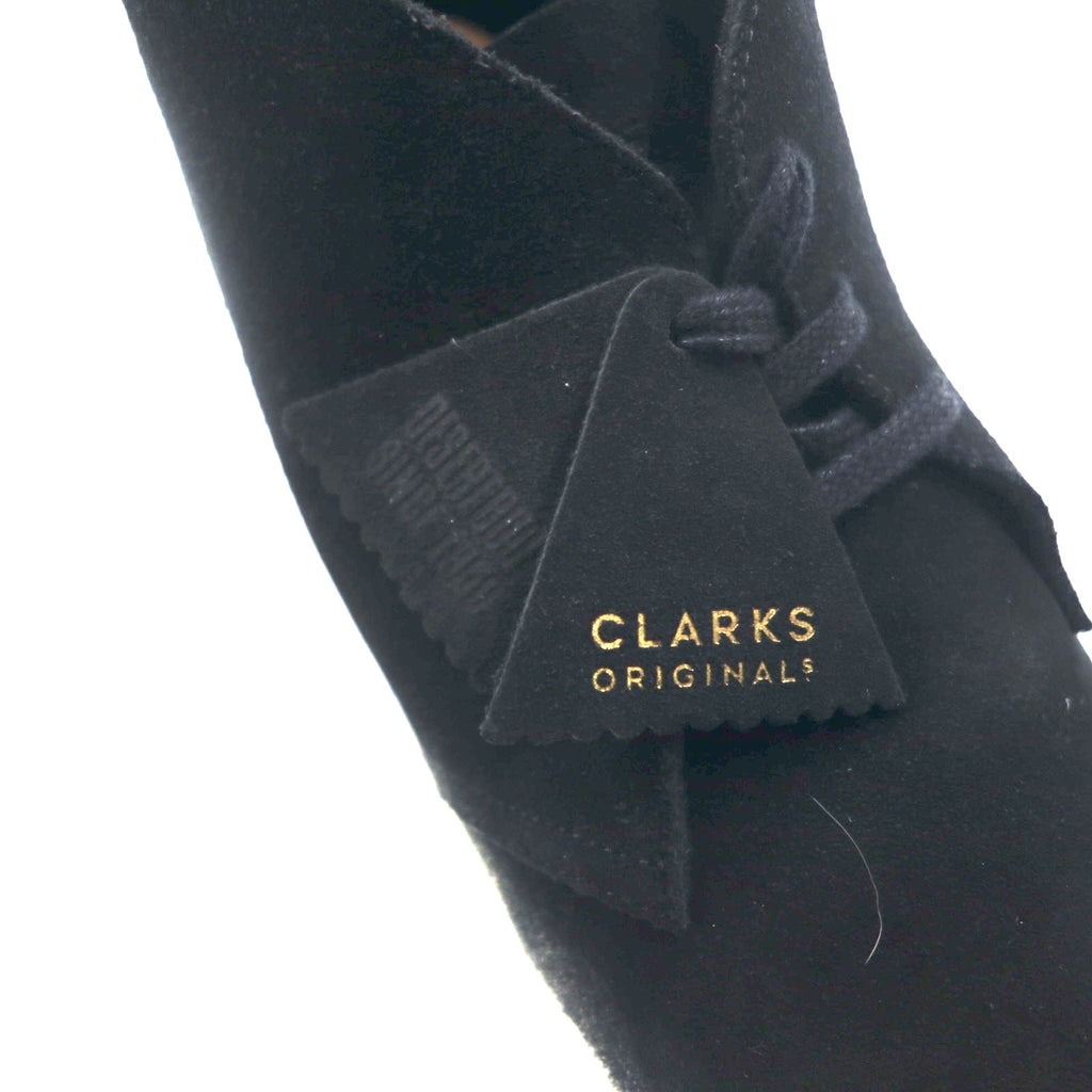 Clarks, edizione speciale 70° anniversario, prodotto in Portogallo, Desert Boot 221, 26.5cm, pelle scamosciata nera, con design personalizzato a spruzzo 22SP-I