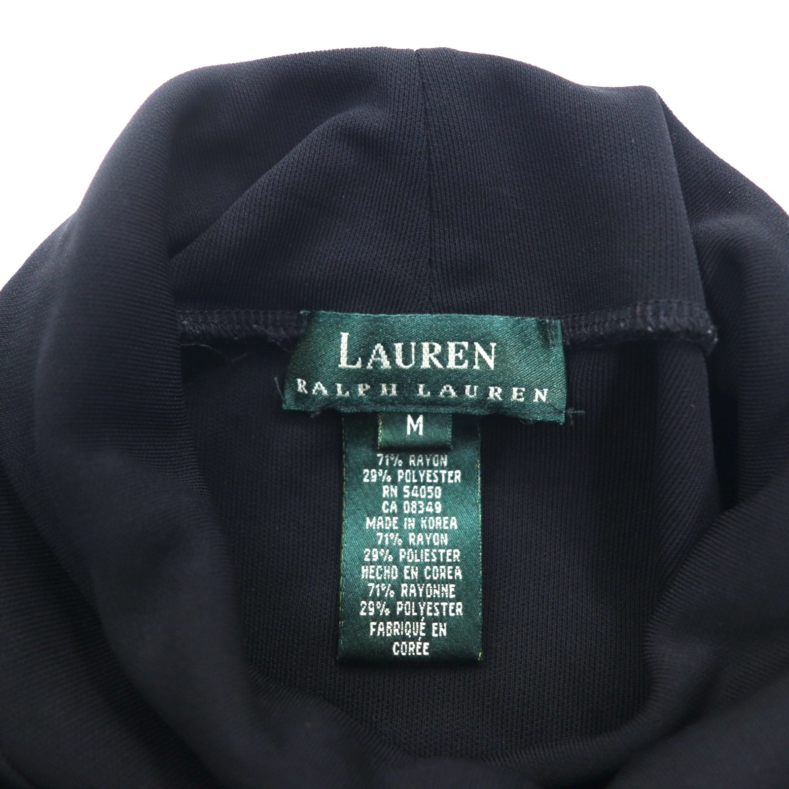 LAUREN RALPH LAUREN anni '90 Lupetto in maglia di rayon Maglione M Nero