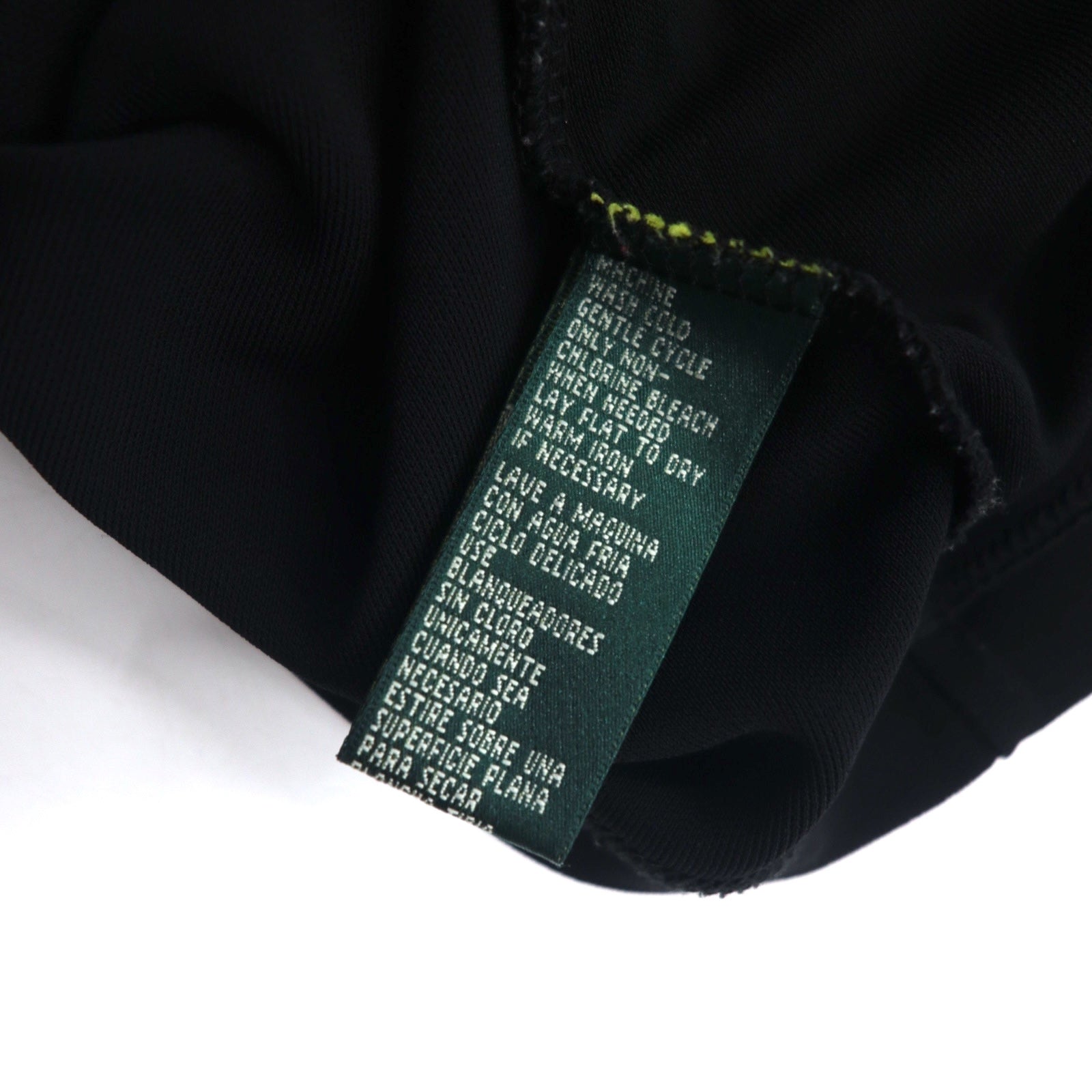 LAUREN RALPH LAUREN anni '90 Lupetto in maglia di rayon Maglione M Nero