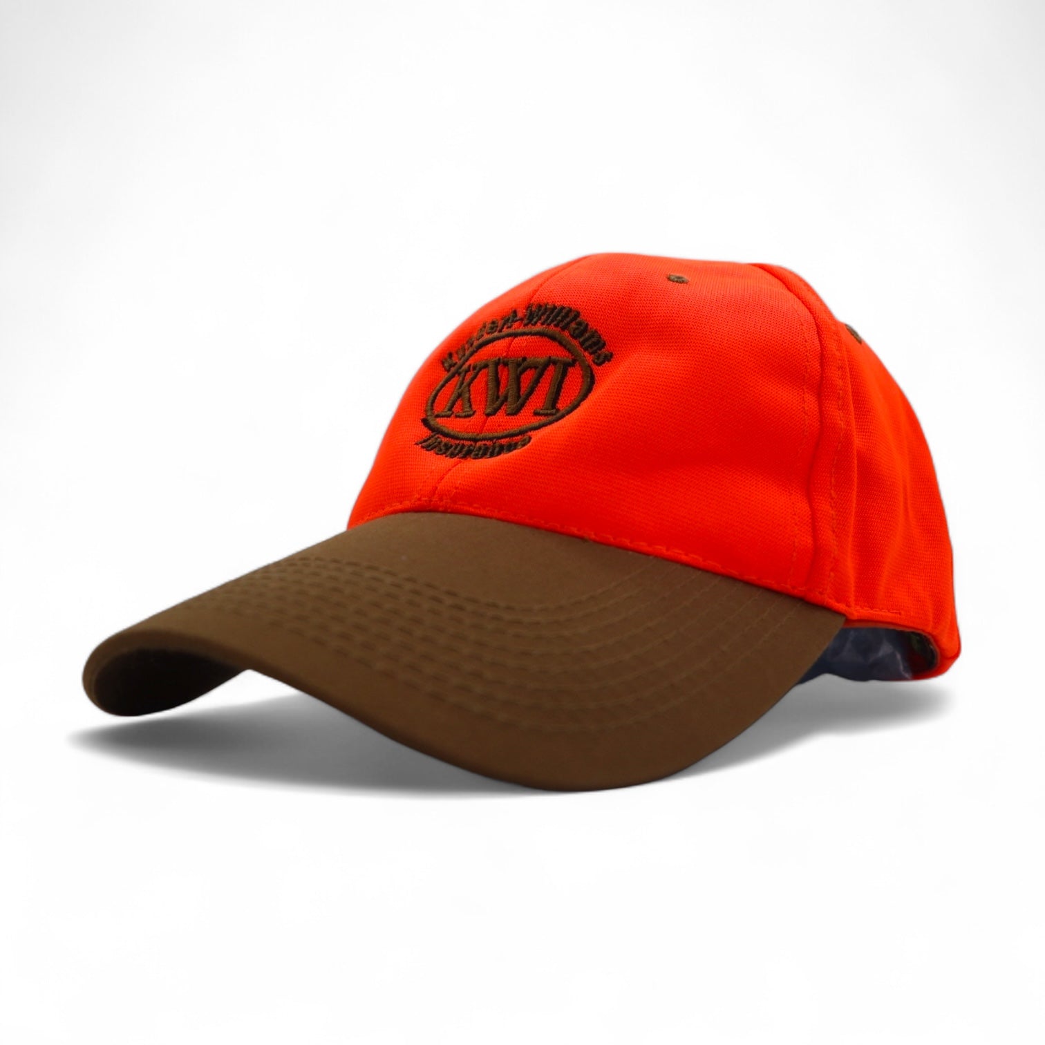 90s Headliner Berretto da baseball bicolore TAGLIA UNICA Cinturino Arancione Cachi KWI Ricamato