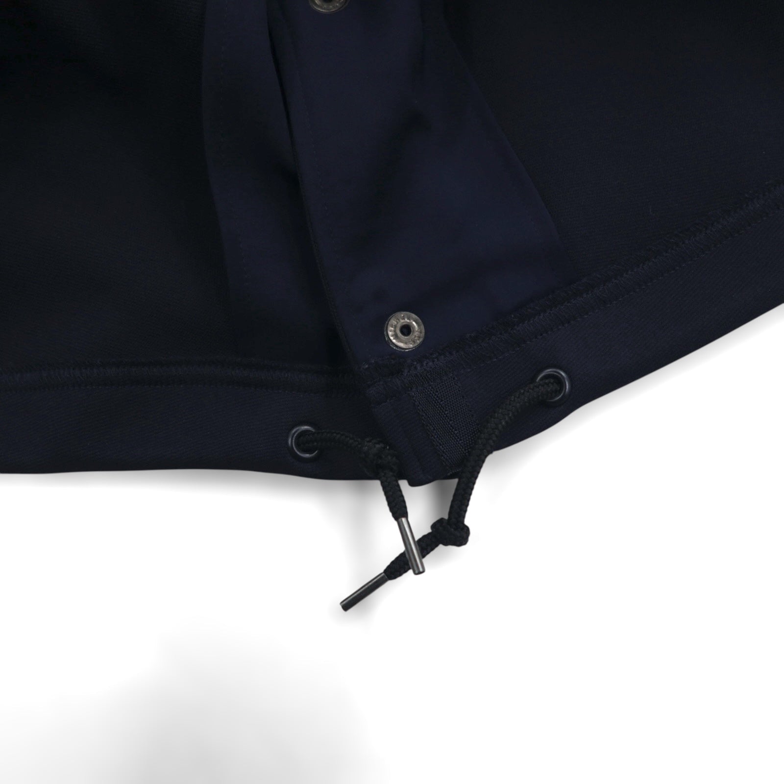 FRED PERRY ジャージー コーチジャケット M ネイビー ポリエステル ドローコード スナップボタン