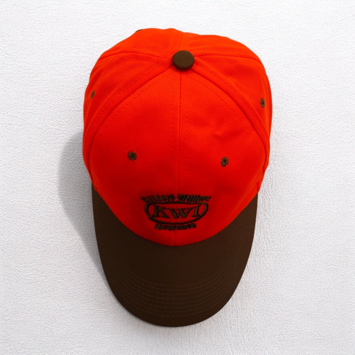 90s Headliner Berretto da baseball bicolore TAGLIA UNICA Cinturino Arancione Cachi KWI Ricamato
