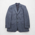 Harris Tweed スコットランド製 ツイード 2B テーラードジャケット ブレザー L ネイビー ウール 100th ANNIVERSARY LIMITED EDITION