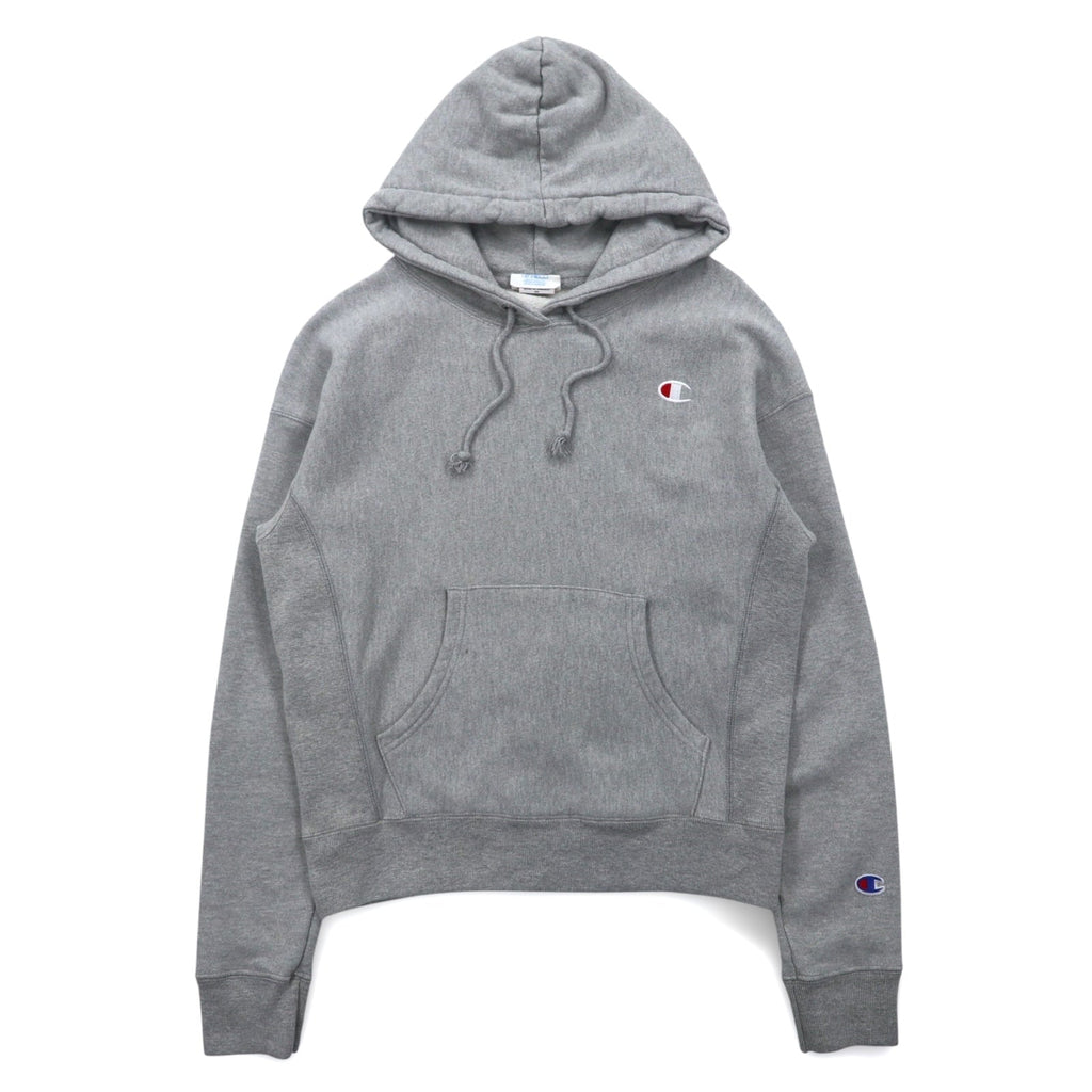 Champion Reverse Weave Felpa con Cappuccio L Grigio Etichetta Blu Riproduzione Prodotto in Honduras