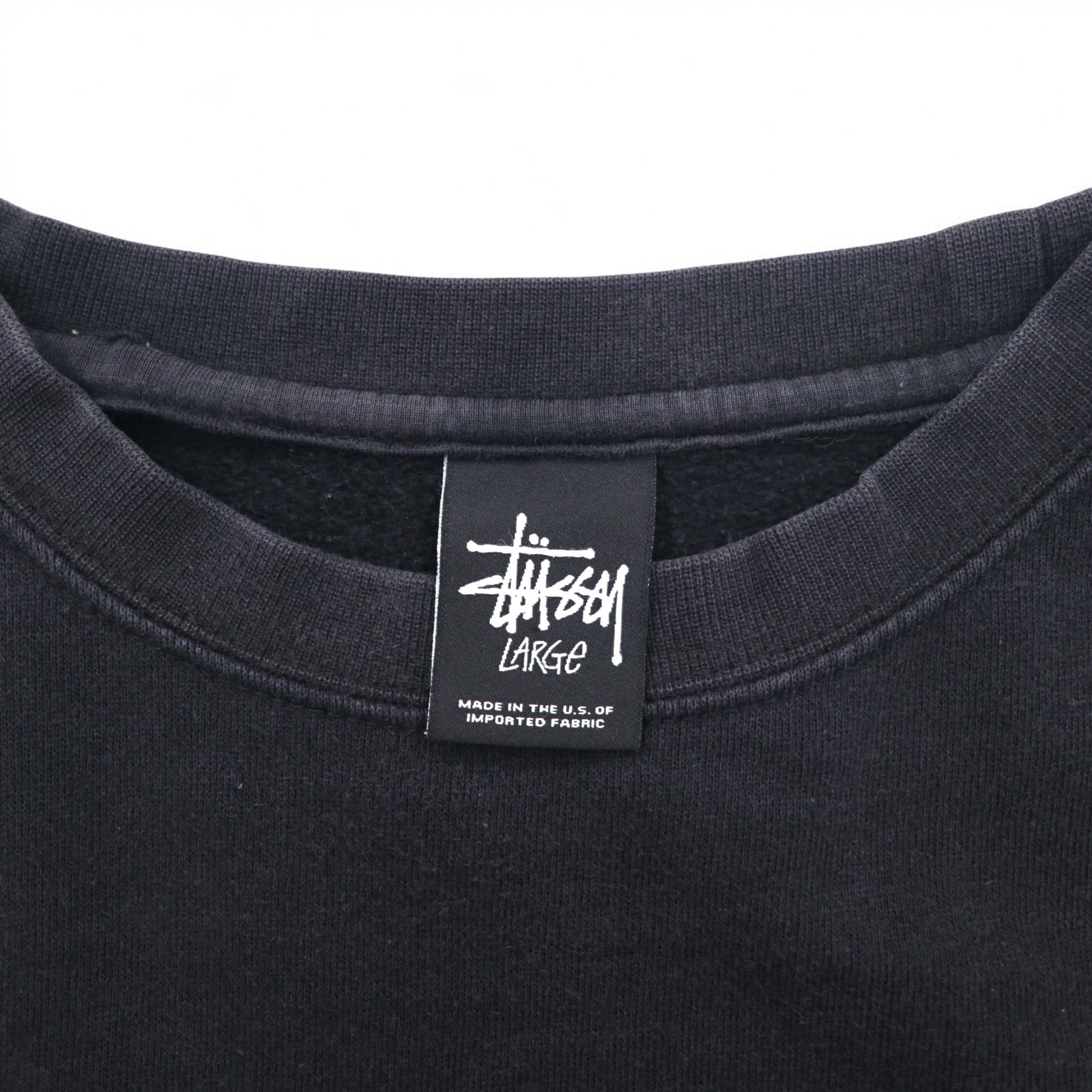 STUSSY USA製 ワールドツアー クルーネック スウェット L ブラック カモフラ WT Camo Block Sweat