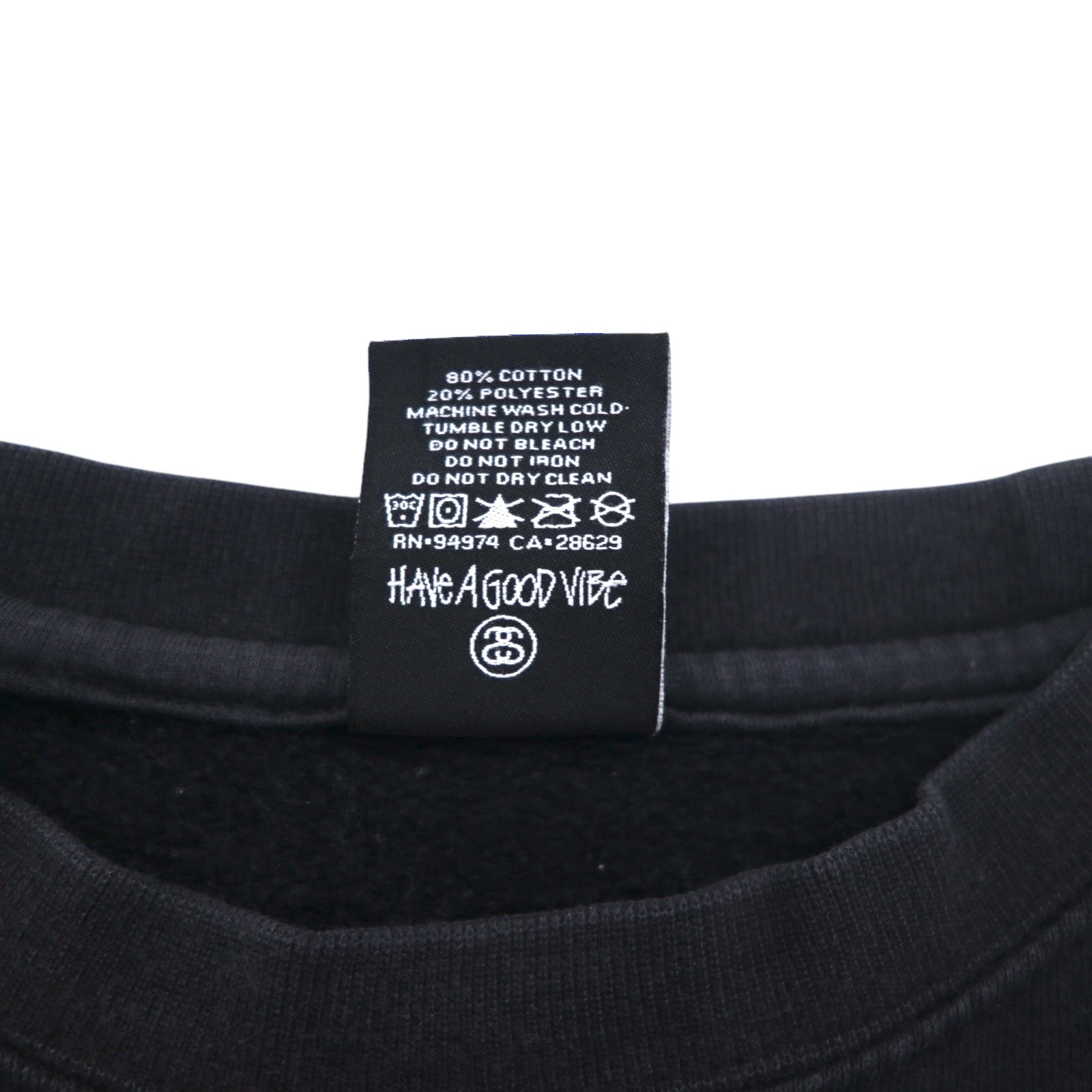 STUSSY USA World Tour Girocollo Felpa L Nero Mimetico WT Camo Block Sweat