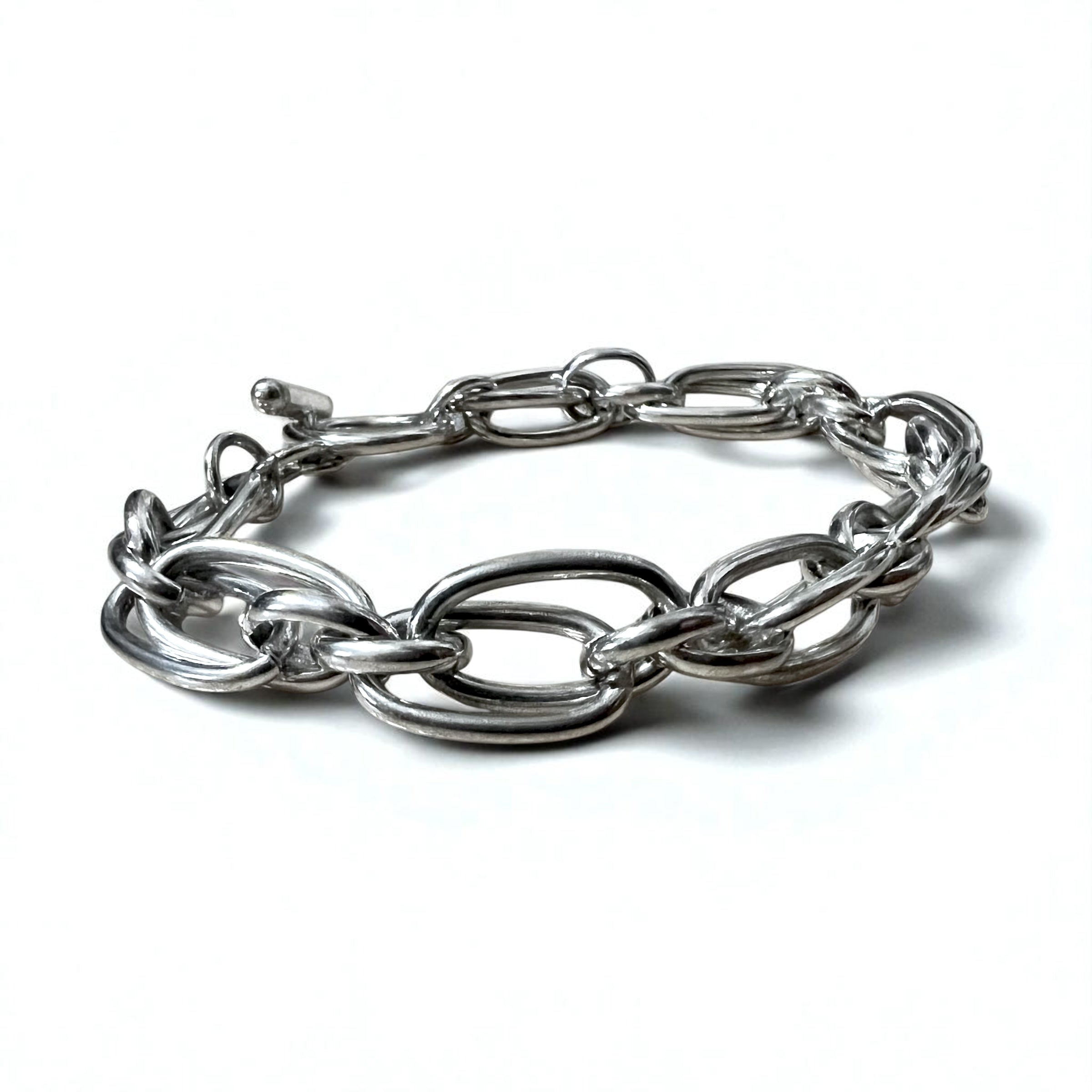 Vintage Silver Chain Bracelet トグル ダブルチェーン ブレスレット シルバー 925