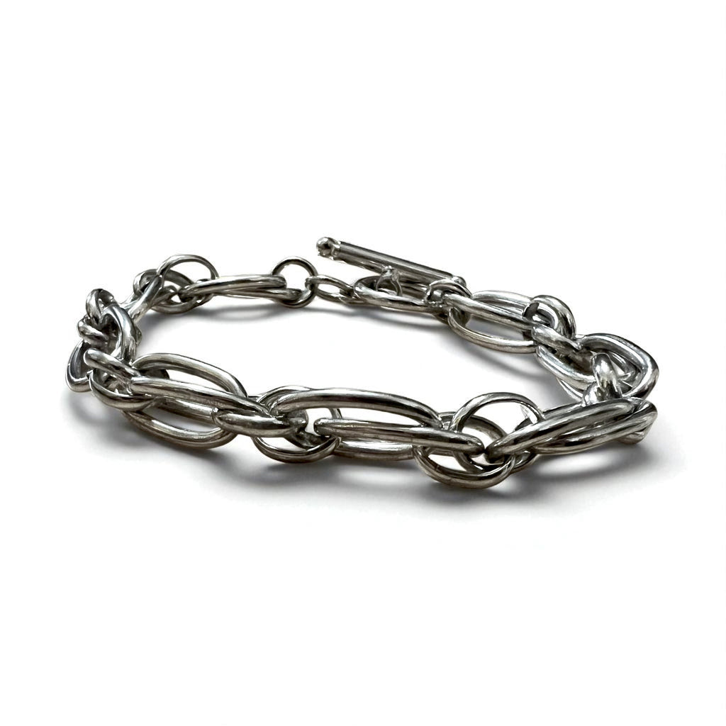 Vintage Silver Chain Bracelet トグル ダブルチェーン ブレスレット シルバー 925
