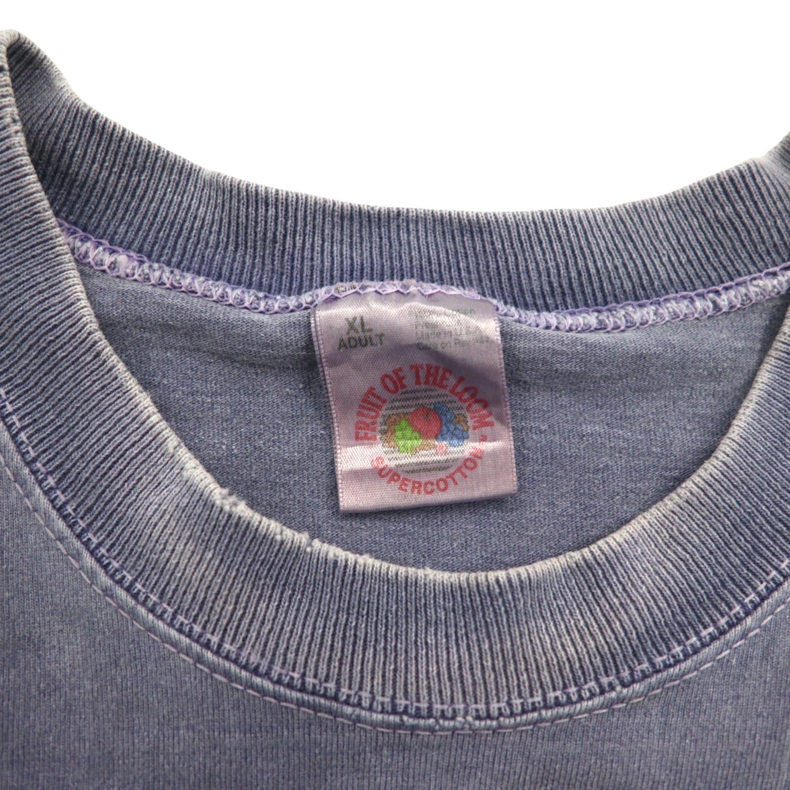 FRUIT OF THE LOOM Anni '90 Made in USA T-shirt XL Blu Pesca Sanibel Island Ricamato