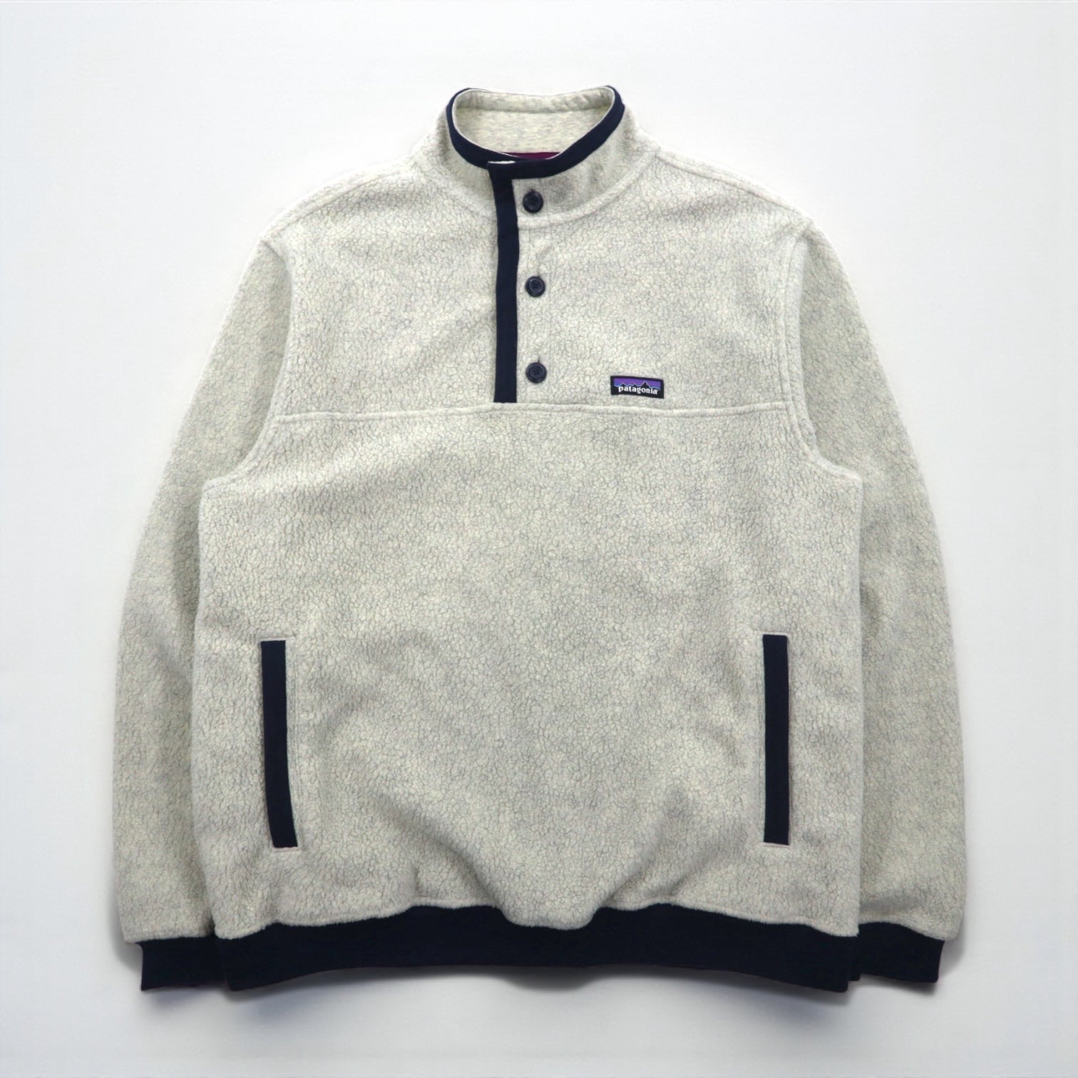 Patagonia シアーリング ハーフボタン プルオーバー フリースジャケット L ホワイト 26140