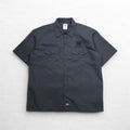 Dickies Camicia da lavoro a maniche corte XL Grigio Doppia tasca Ricamo piccolo logo Azienda americana GRAVELY