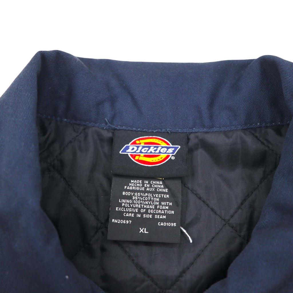 Giacca da lavoro con zip Dickies XL blu navy in poliestere cotone, fodera trapuntata