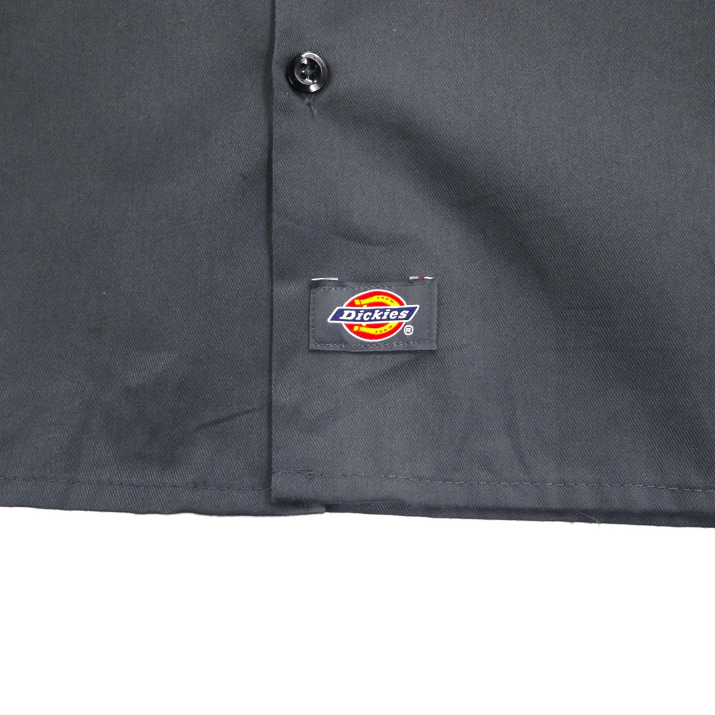 Dickies Camicia da lavoro a maniche corte XL Grigio Doppia tasca Ricamo piccolo logo Azienda americana GRAVELY