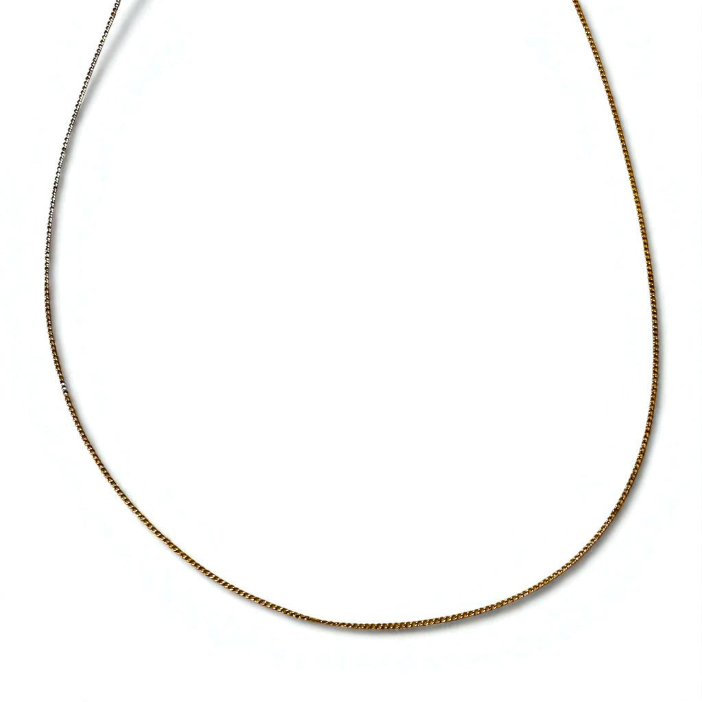 CELINE Vintage Collana a Catena Lunga Finissima Oro WCA2211 Made in Italy