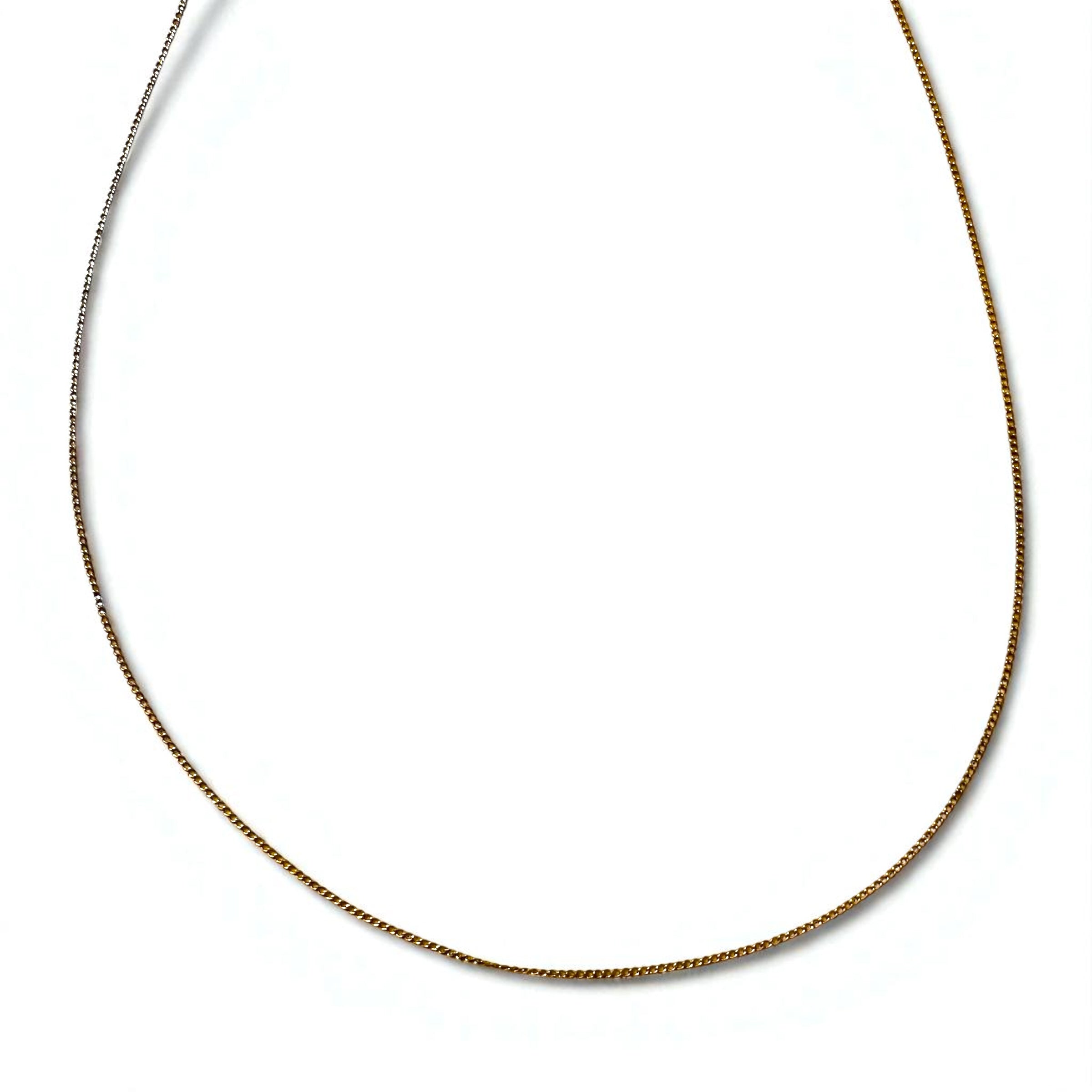 CELINE Vintage Collana a Catena Lunga Finissima Oro WCA2211 Made in Italy