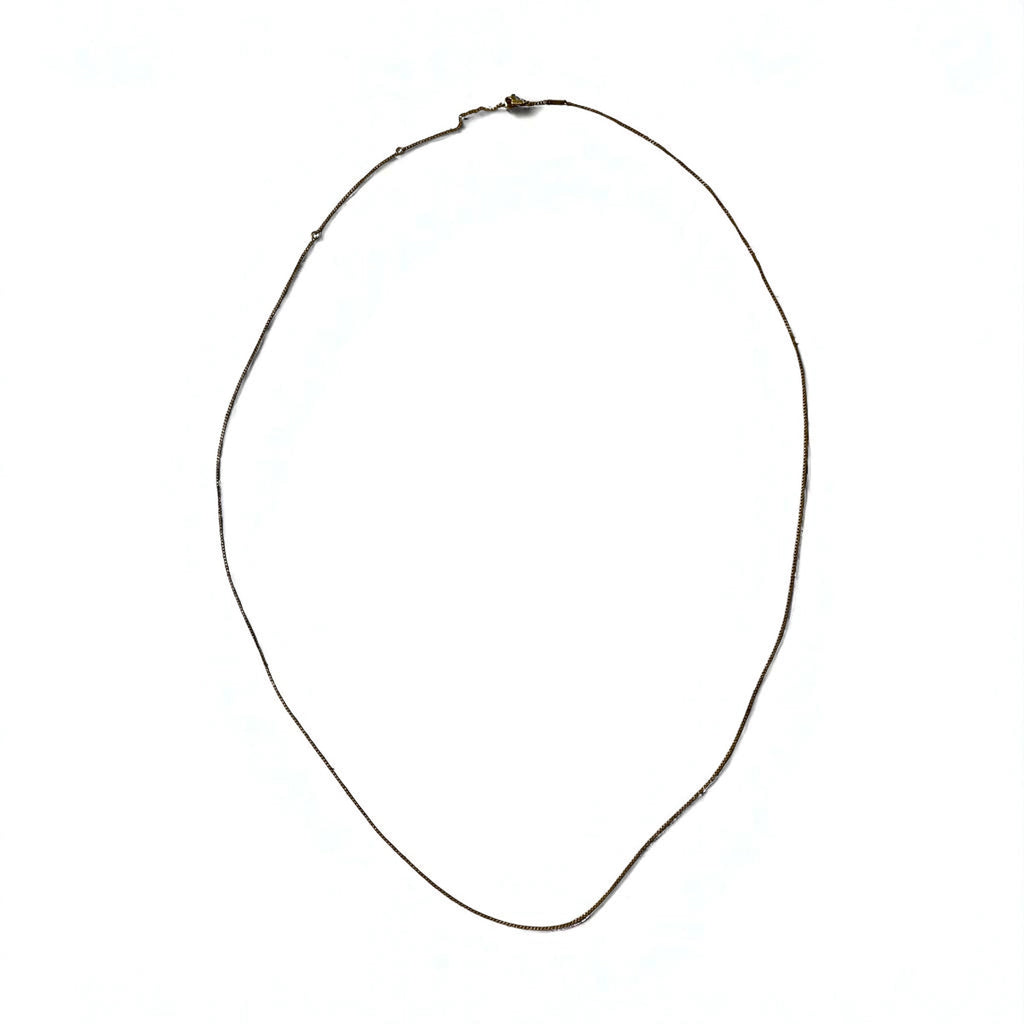 CELINE Vintage Collana a Catena Lunga Finissima Oro WCA2211 Made in Italy