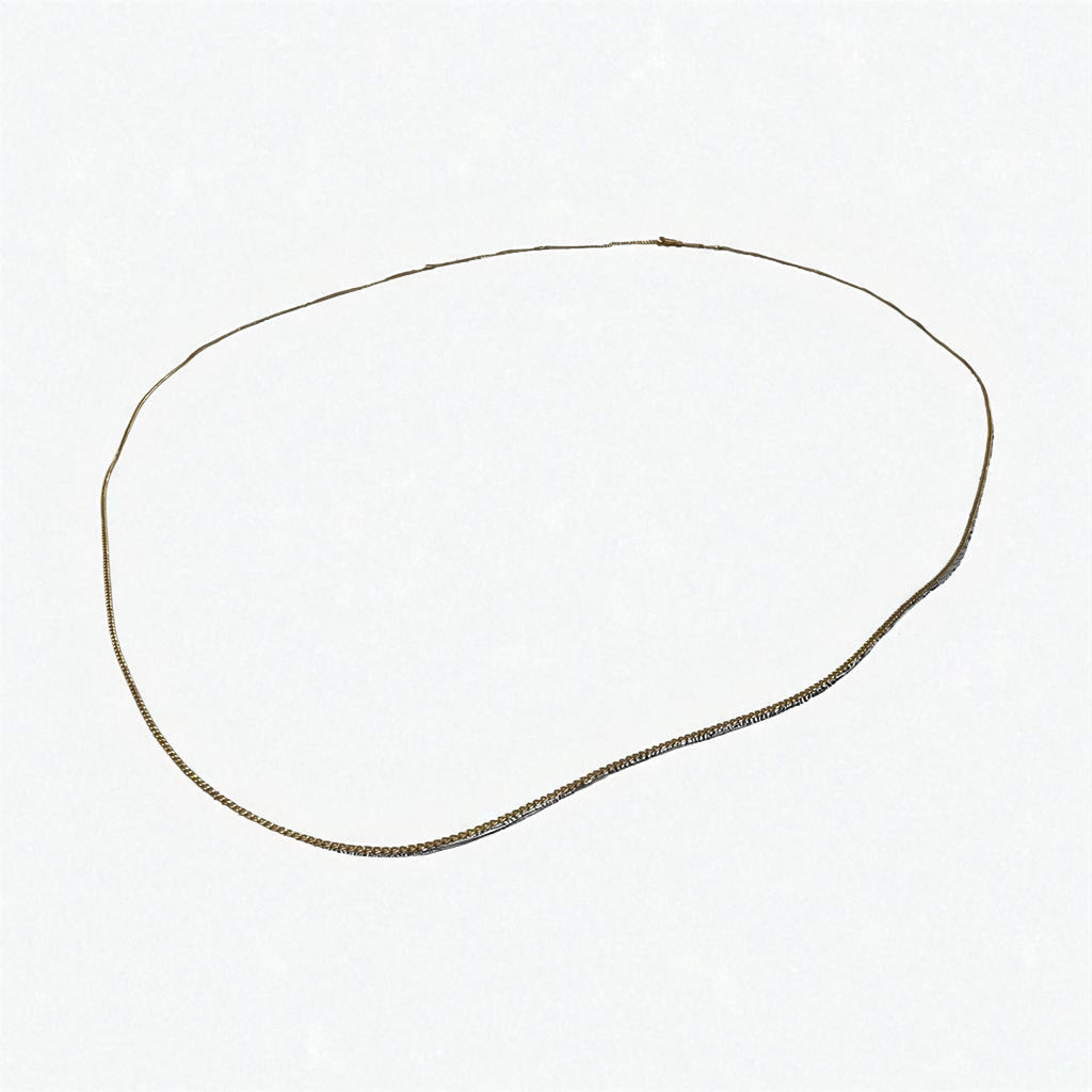 CELINE Vintage Collana a Catena Lunga Finissima Oro WCA2211 Made in Italy