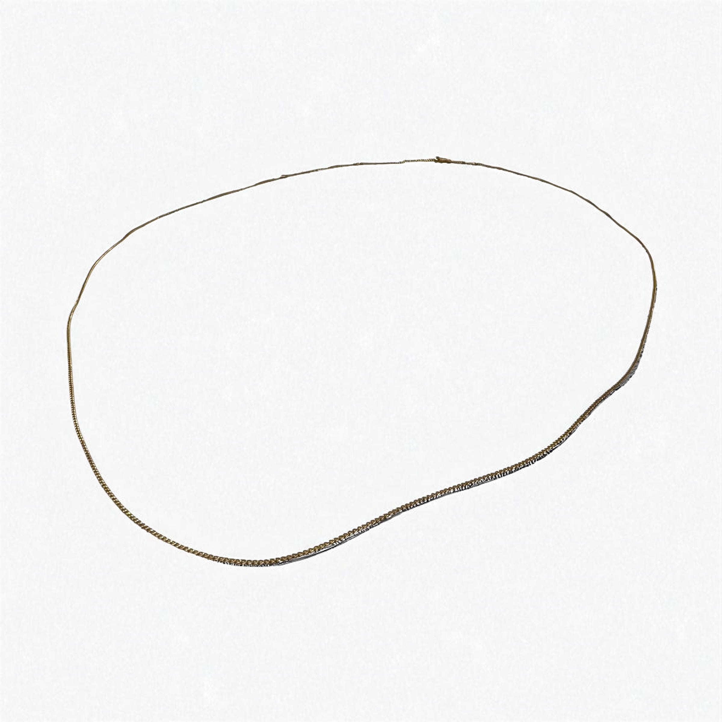 CELINE Vintage Collana a Catena Lunga Finissima Oro WCA2211 Made in Italy