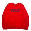 GILDAN スウェット L レッド コットン 裏起毛 BARTLETT SOCCER プリント