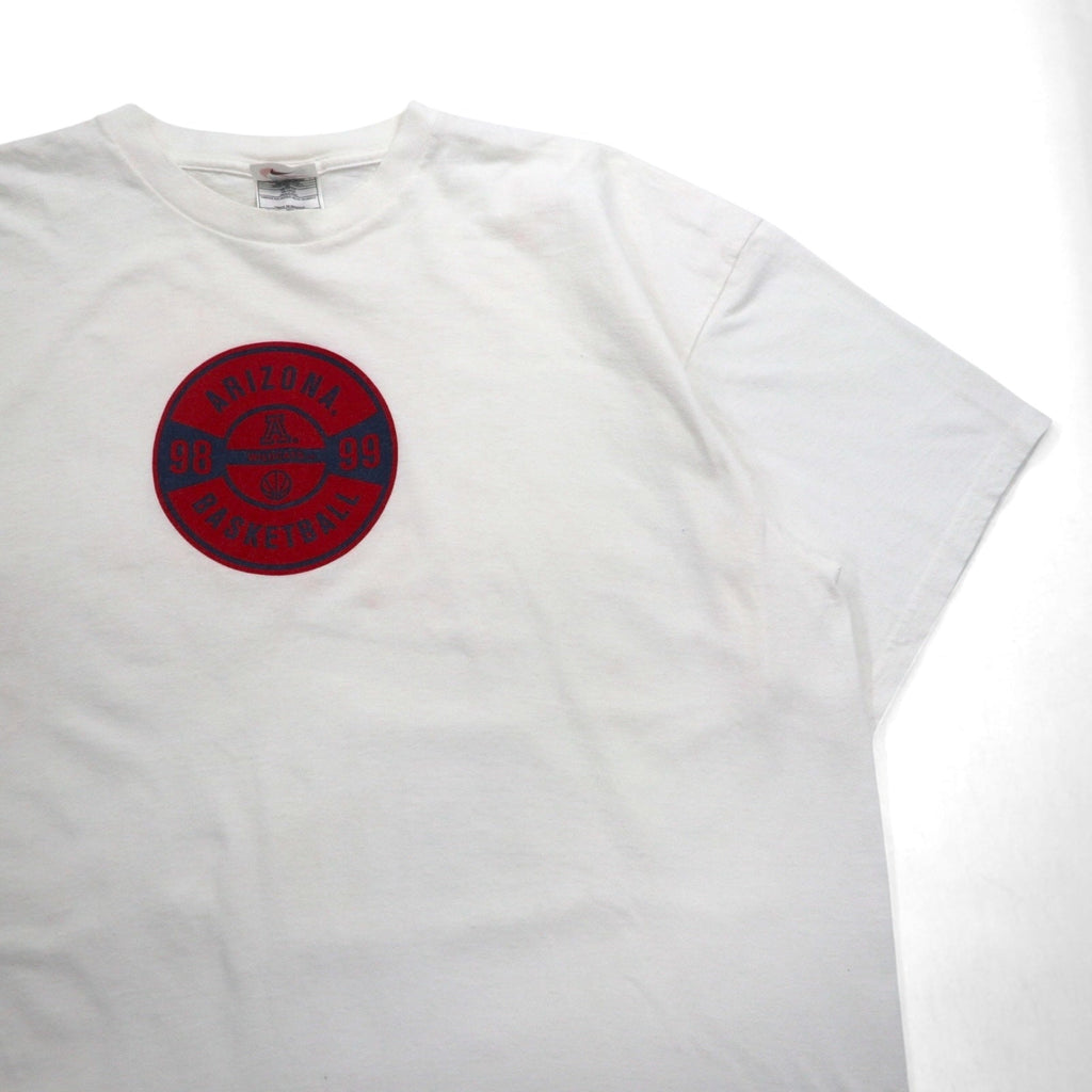 NIKE Anni '90 T-shirt da basket stampata 2XL bianca ARIZONA BASKETBALL Prodotta in Messico