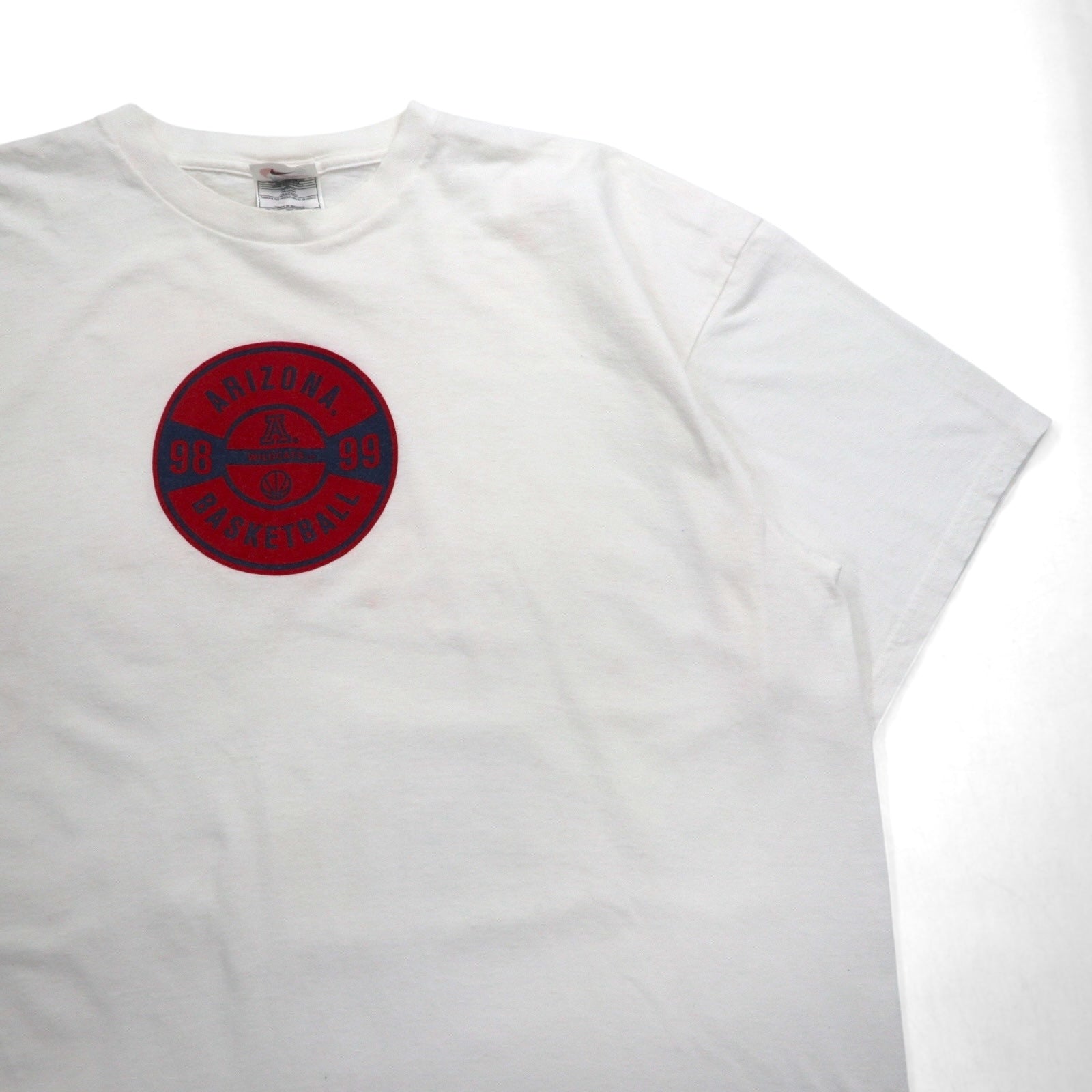 NIKE Anni '90 T-shirt da basket stampata 2XL bianca ARIZONA BASKETBALL Prodotta in Messico