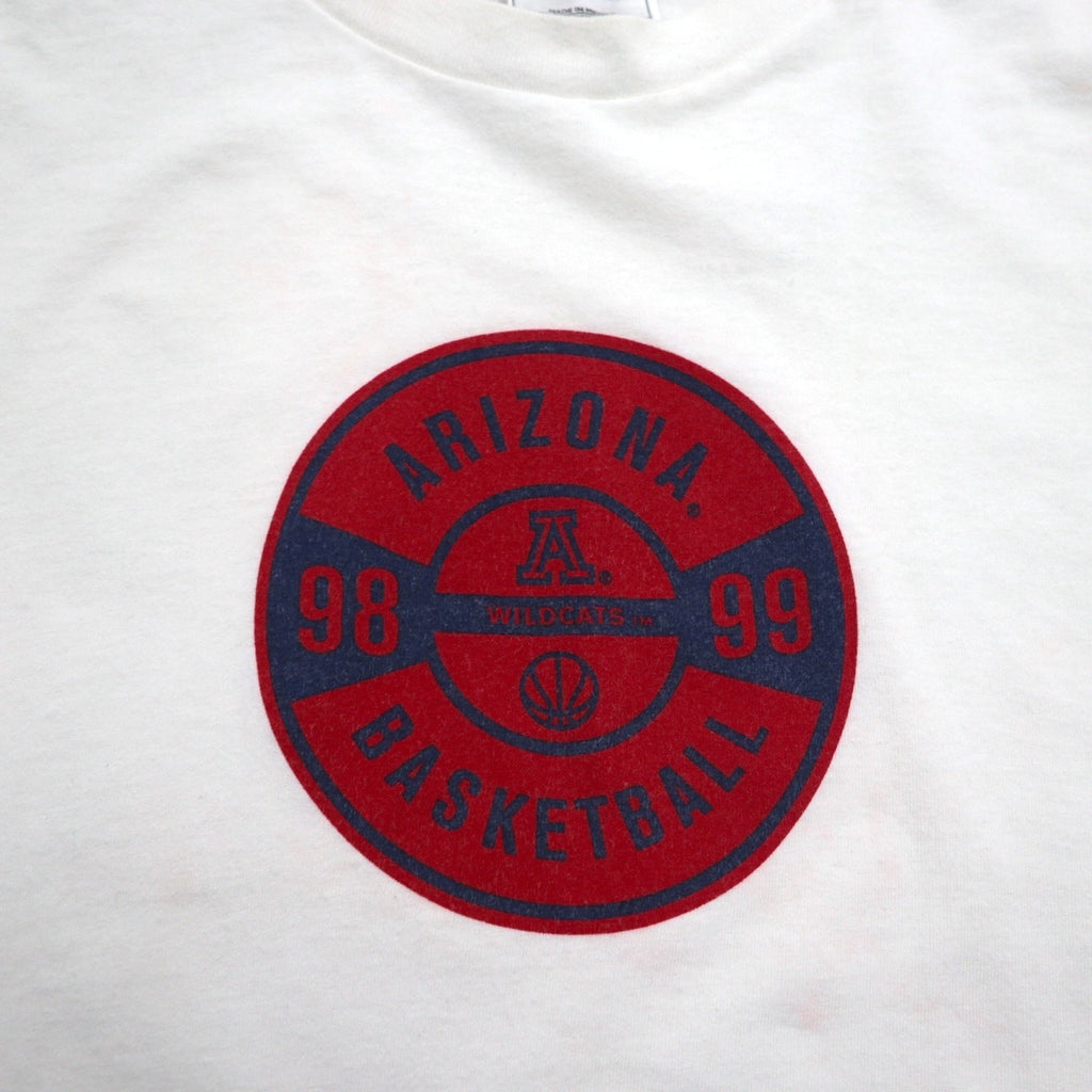 NIKE Anni '90 T-shirt da basket stampata 2XL bianca ARIZONA BASKETBALL Prodotta in Messico