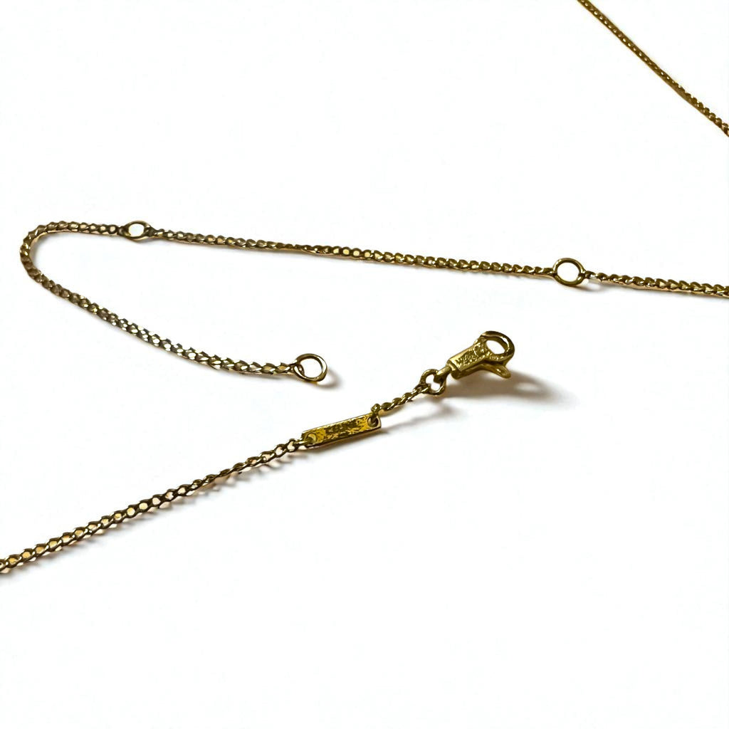 CELINE Vintage Collana a Catena Lunga Finissima Oro WCA2211 Made in Italy