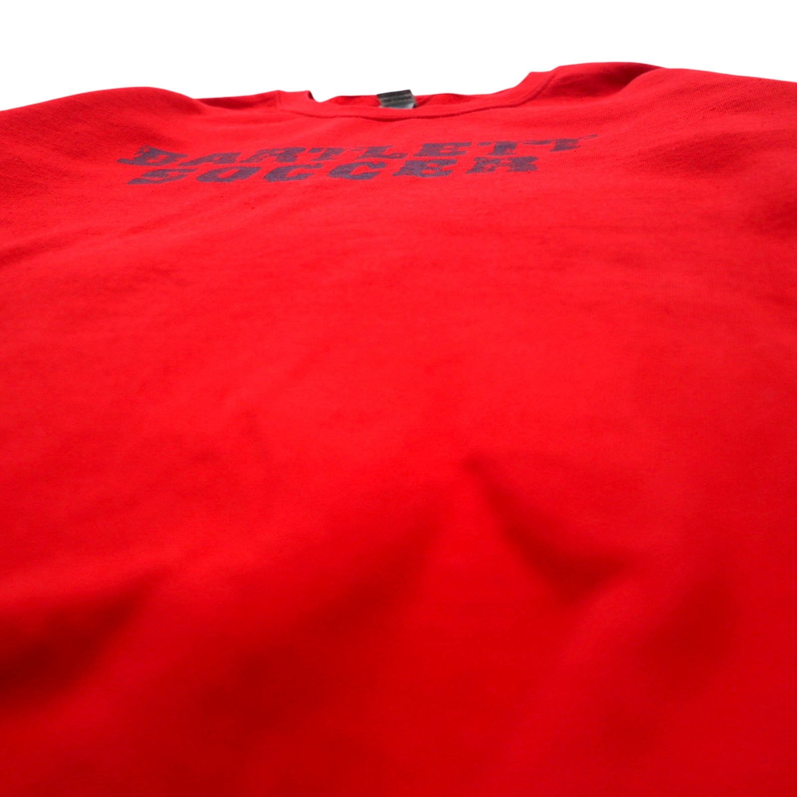 GILDAN felpa girocollo L rossa cotone felpato stampa BARTLETT SOCCER