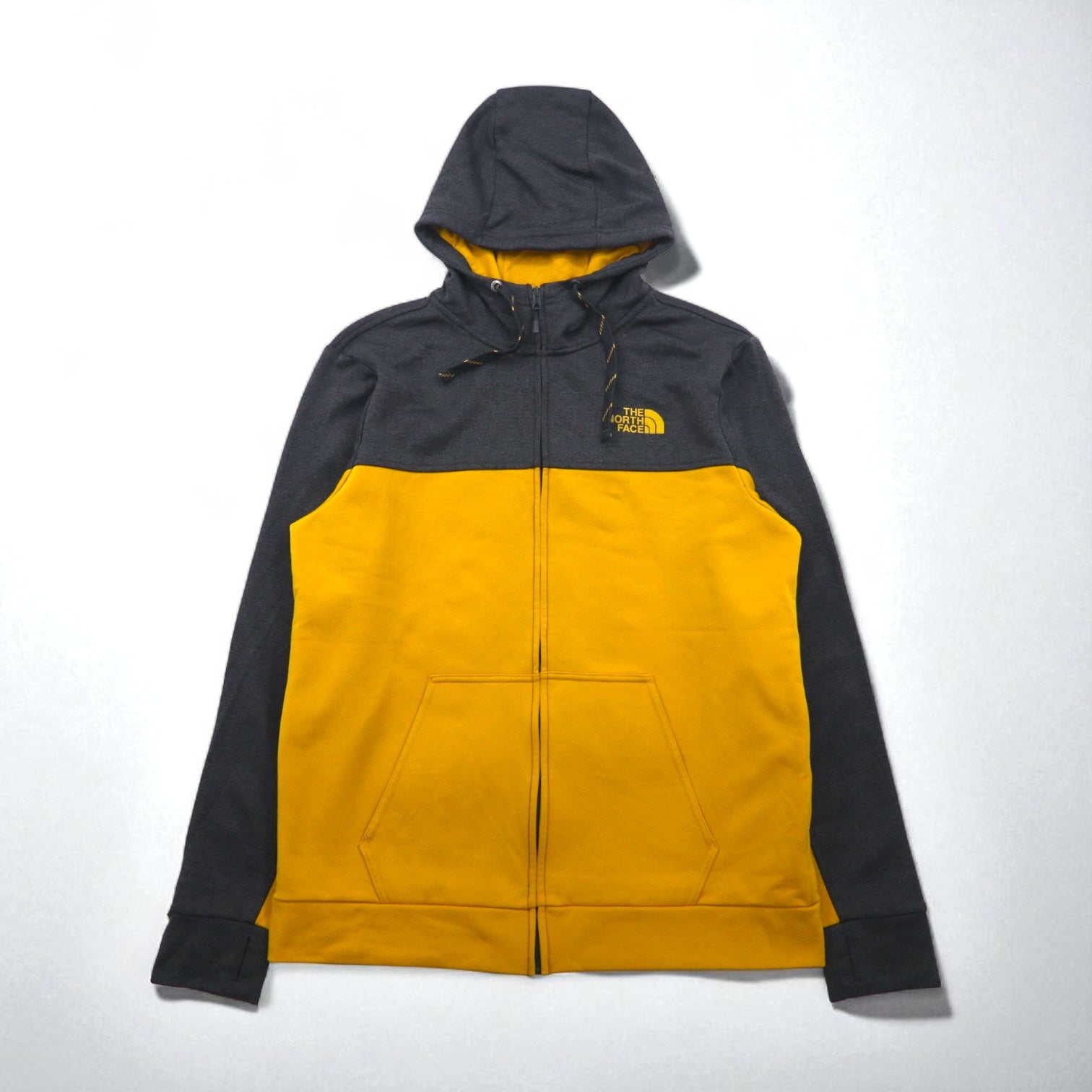 THE NORTH FACE Felpa con cappuccio full zip softshell SURGENT BLOCK FULLZIP JACKET L Giallo Bicolore Foro per pollice Taglia internazionale NF0A2V4SUPS