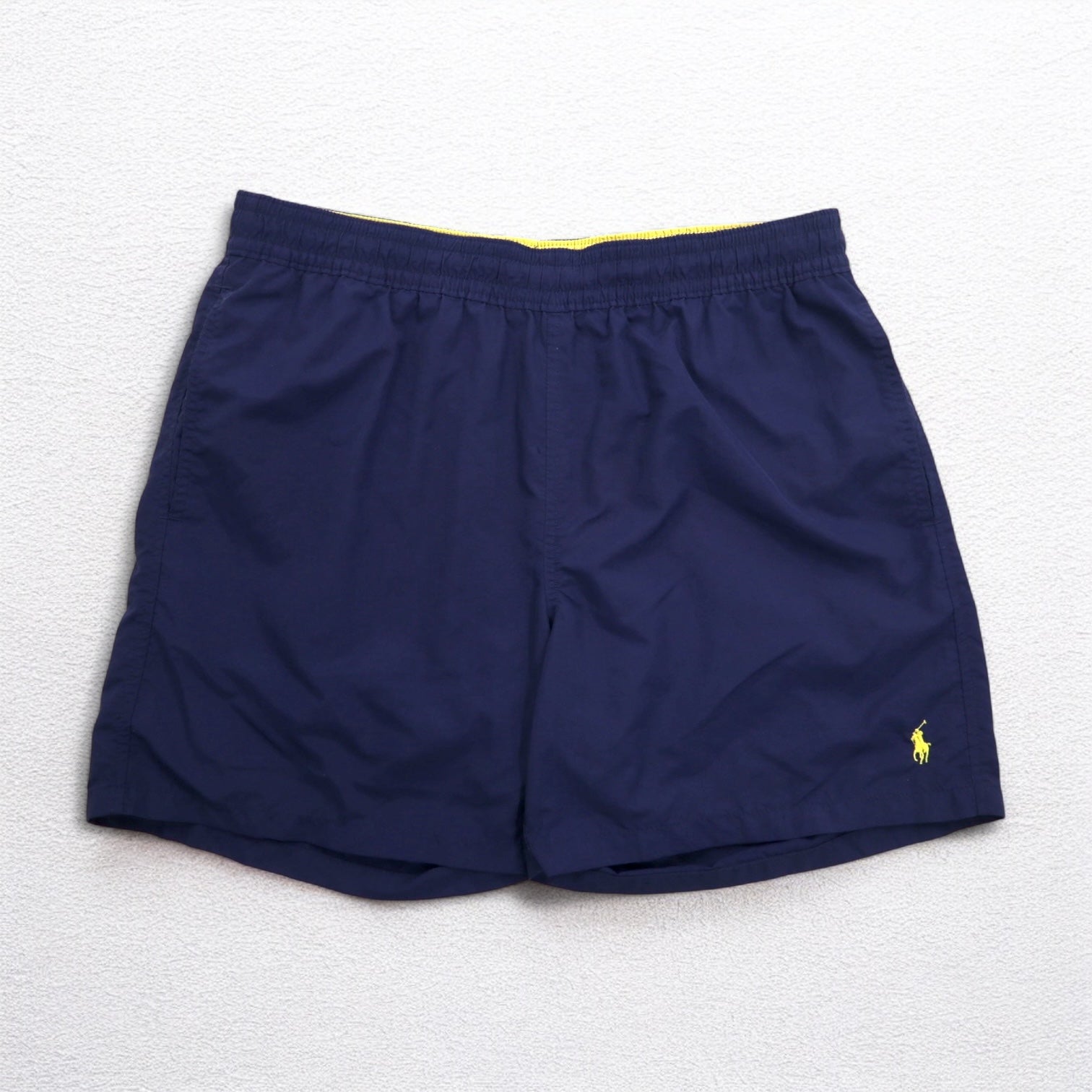 Polo Ralph Lauren Anni '90 Pantaloncini Anfibi Costume da Bagno L Blu Scuro Nylon Ricamo Piccolo Pony