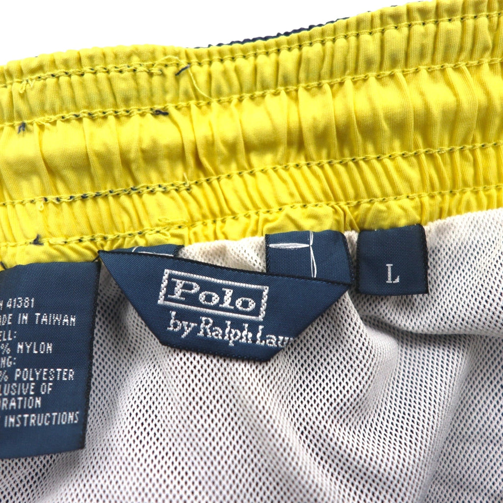 Polo Ralph Lauren Anni '90 Pantaloncini Anfibi Costume da Bagno L Blu Scuro Nylon Ricamo Piccolo Pony
