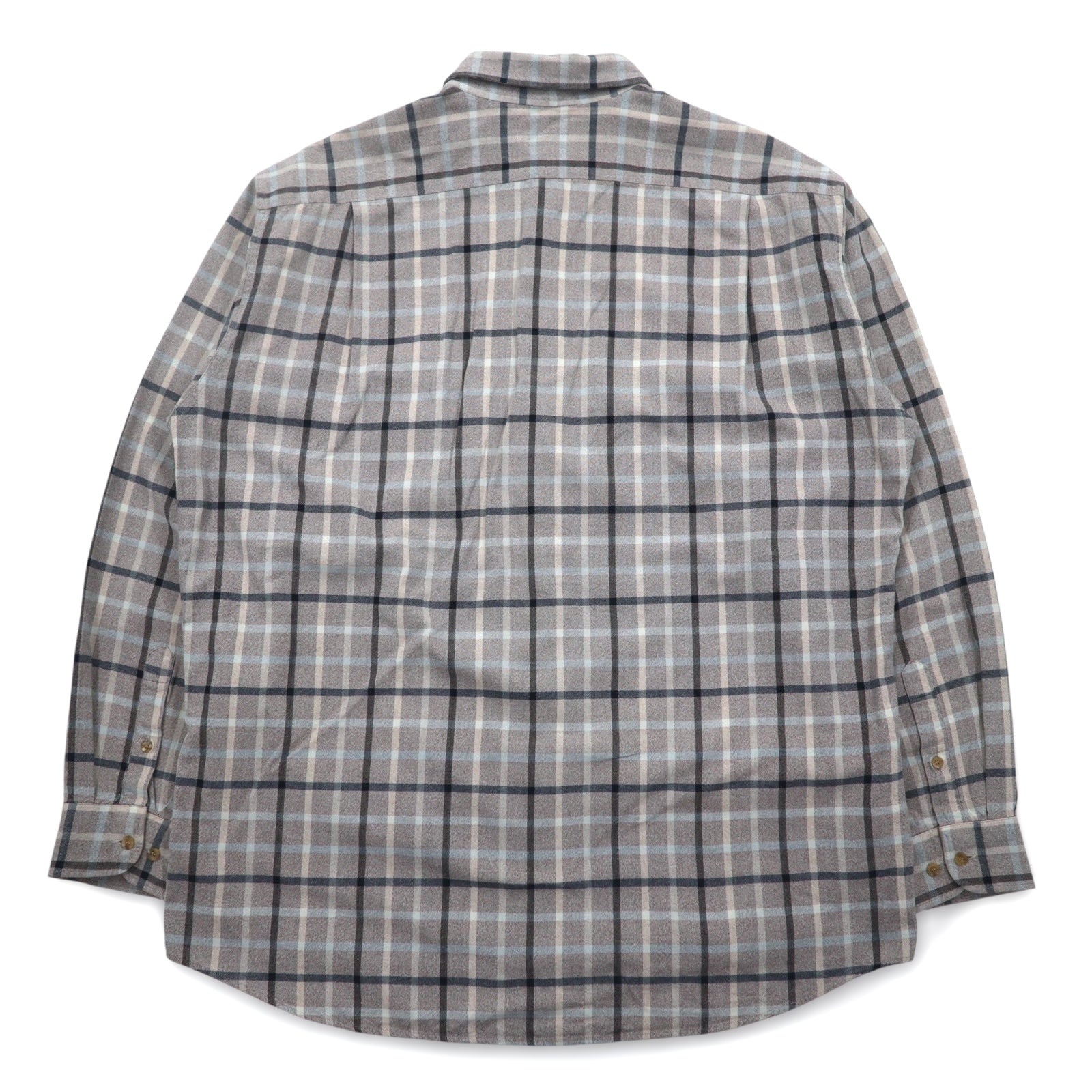 LACOSTE Camicia abbottonata oversize M Grigio a quadretti Logo a punto singolo