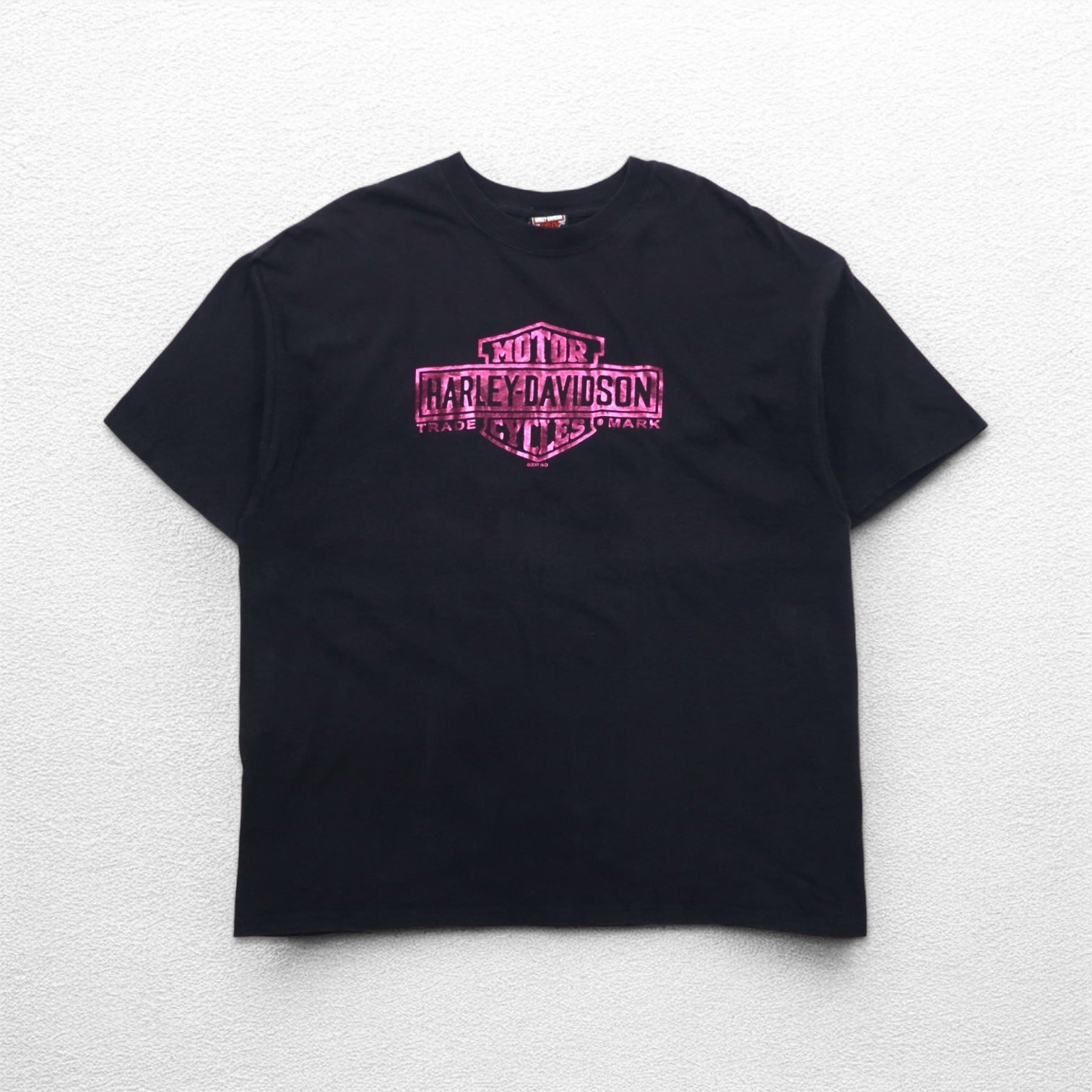 HARLEY DAVIDSON T-shirt Hanes BEEFY stampa fronte/retro 2XL nero cotone