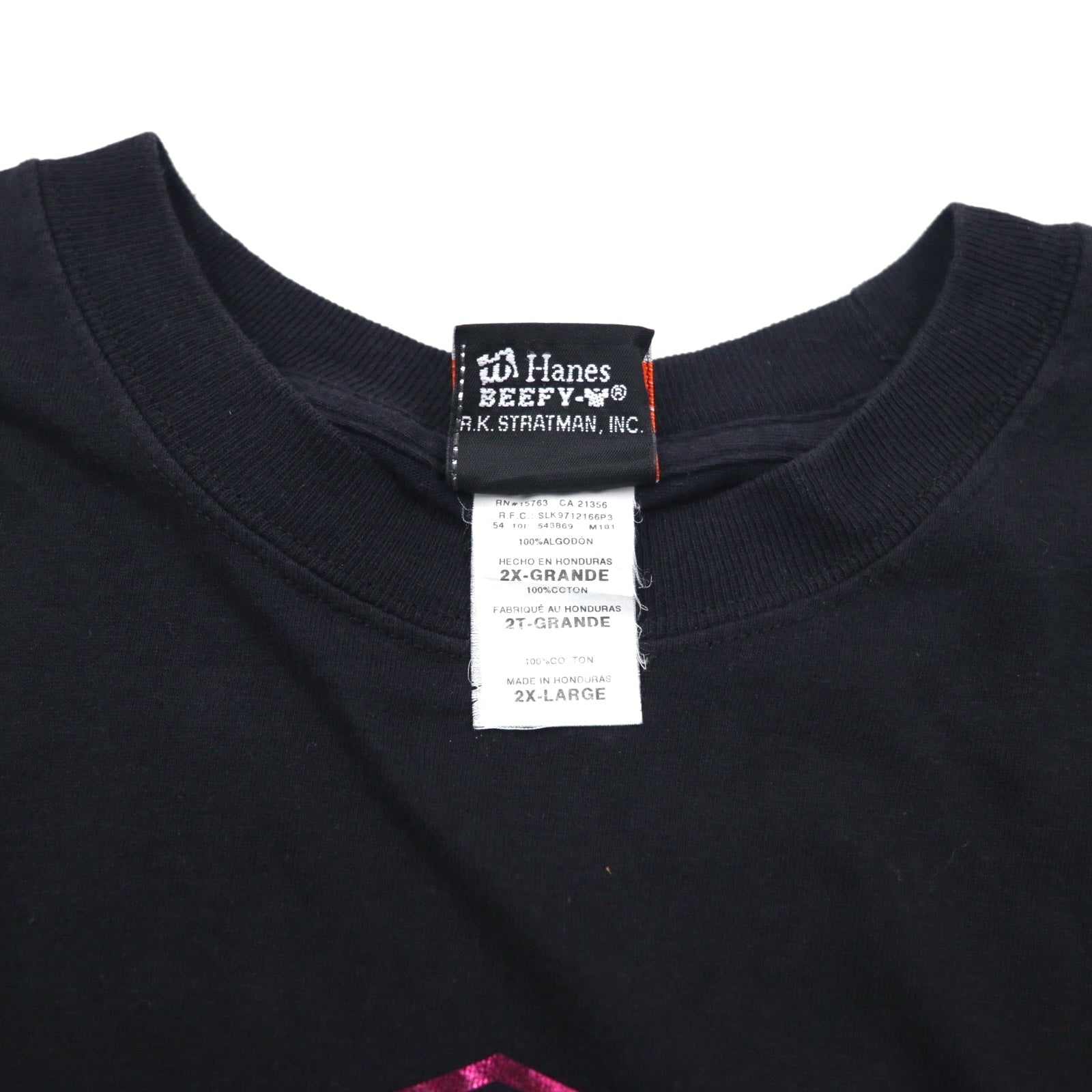 HARLEY DAVIDSON T-shirt Hanes BEEFY stampa fronte/retro 2XL nero cotone