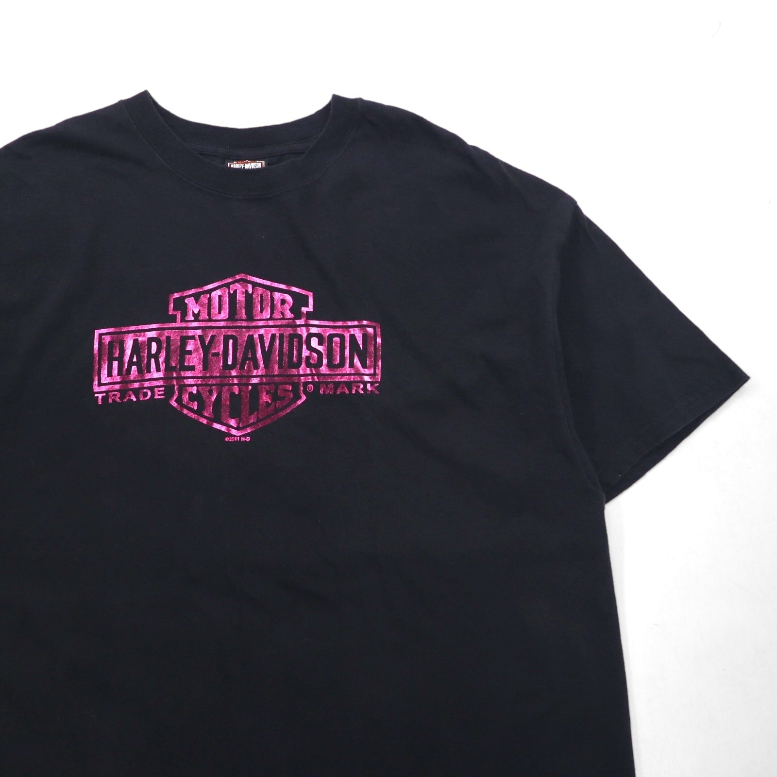 HARLEY DAVIDSON T-shirt Hanes BEEFY stampa fronte/retro 2XL nero cotone