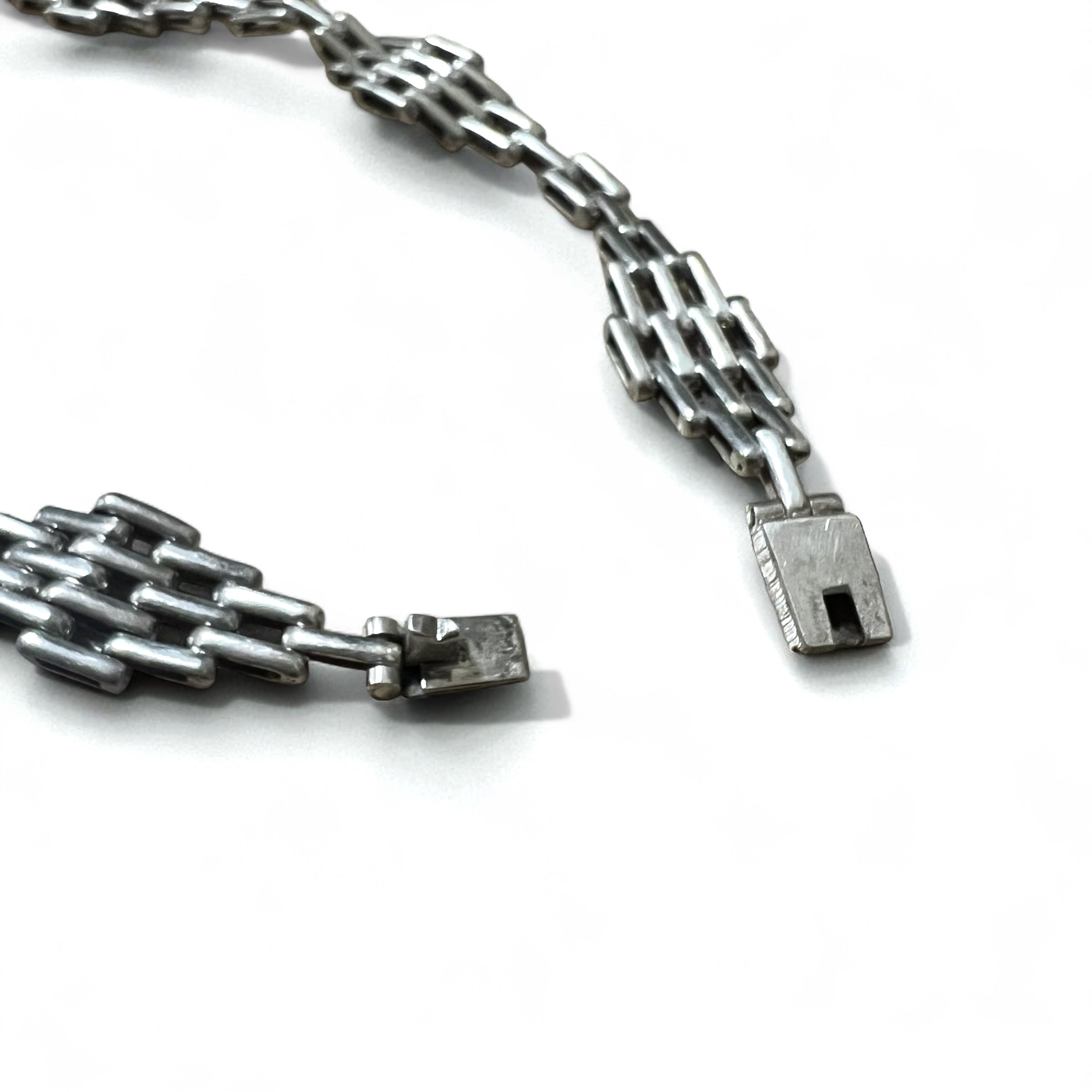 Vintage Mexican Jewelry Collana girocollo in argento modernista messicano gioielli modernisti