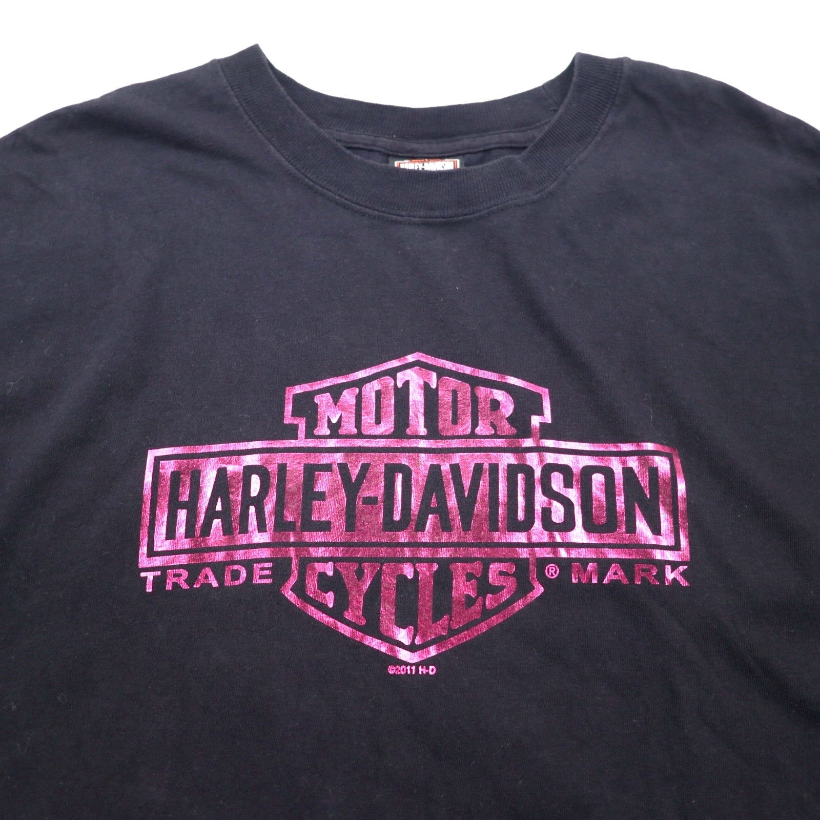 HARLEY DAVIDSON T-shirt Hanes BEEFY stampa fronte/retro 2XL nero cotone