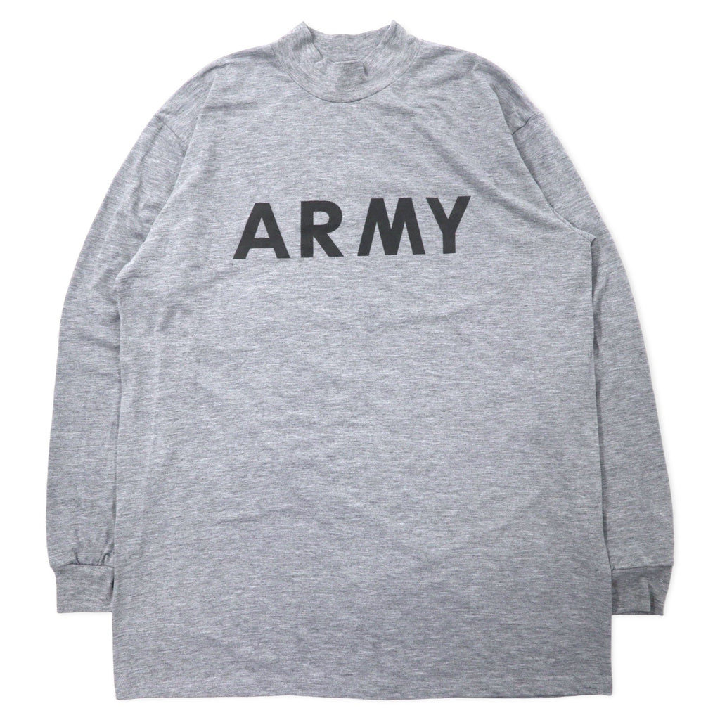 US ARMY 米軍 IPFU トレーニング Tシャツ ロンT L グレー ポリエステル ミリタリー 8415-01-465-7364 90年代