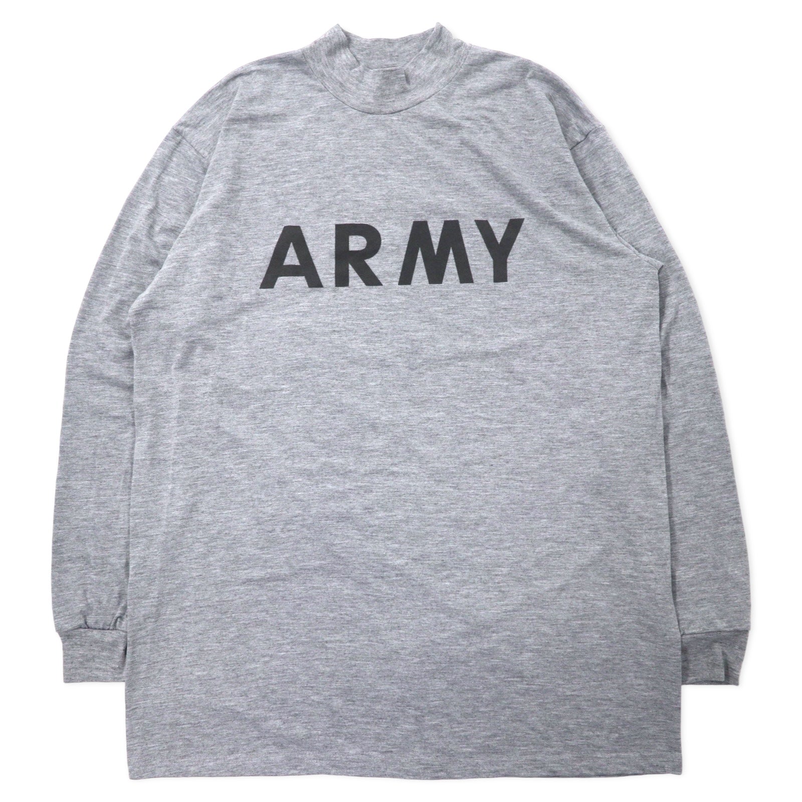 US ARMY 米軍 IPFU トレーニング Tシャツ ロンT L グレー ポリエステル ミリタリー 8415-01-465-7364 90年代