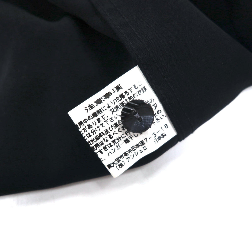 Camicia vintage anni '90, Made in Japan, stile retrò, punto. Camicia in poliestere design patchwork anni '90, taglia L, colore nero, Made in Japan.