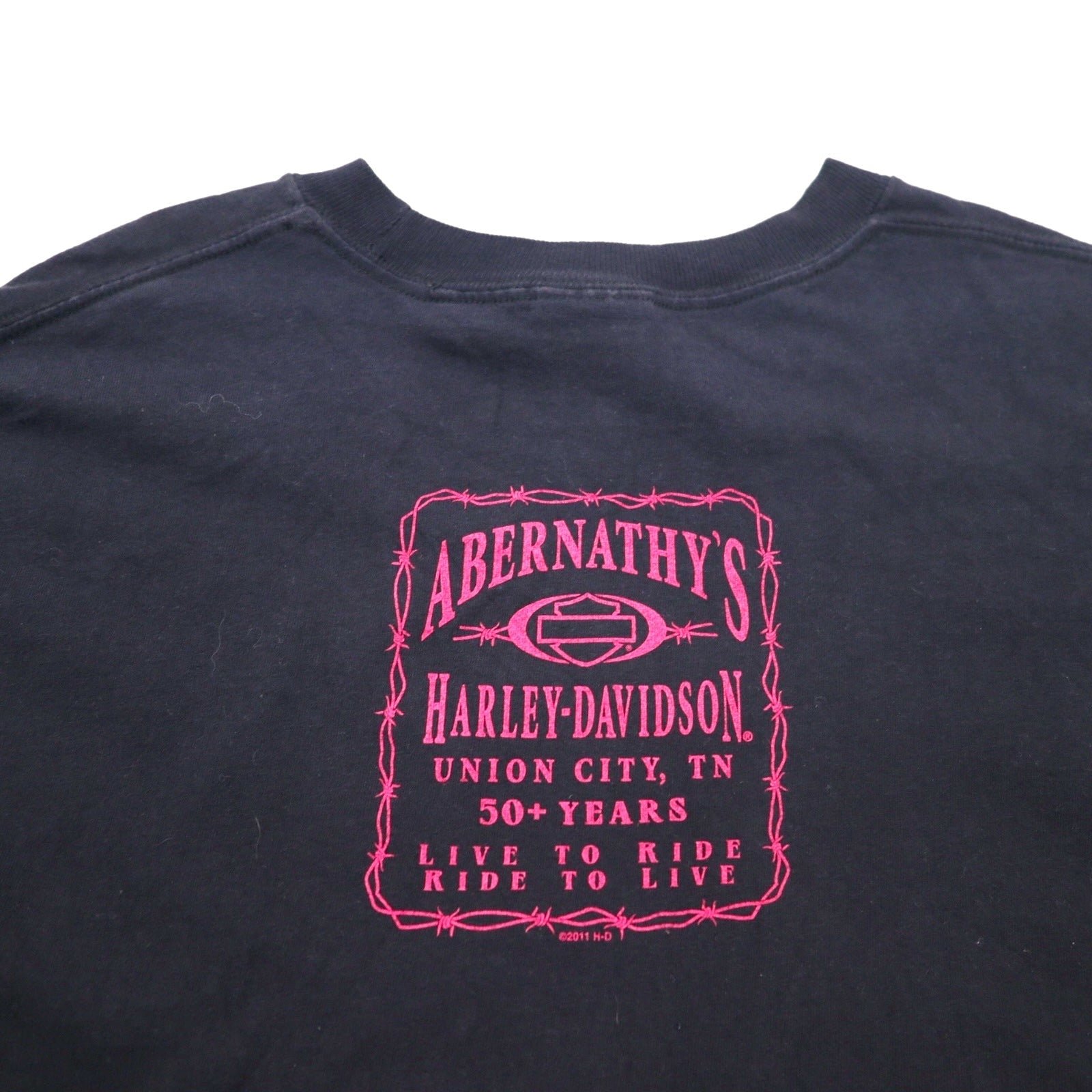 HARLEY DAVIDSON T-shirt Hanes BEEFY stampa fronte/retro 2XL nero cotone