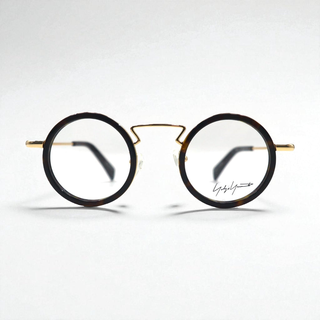 Yohji Yamamoto Occhiali rotondi da vista da sole con lenti chiare YY1003